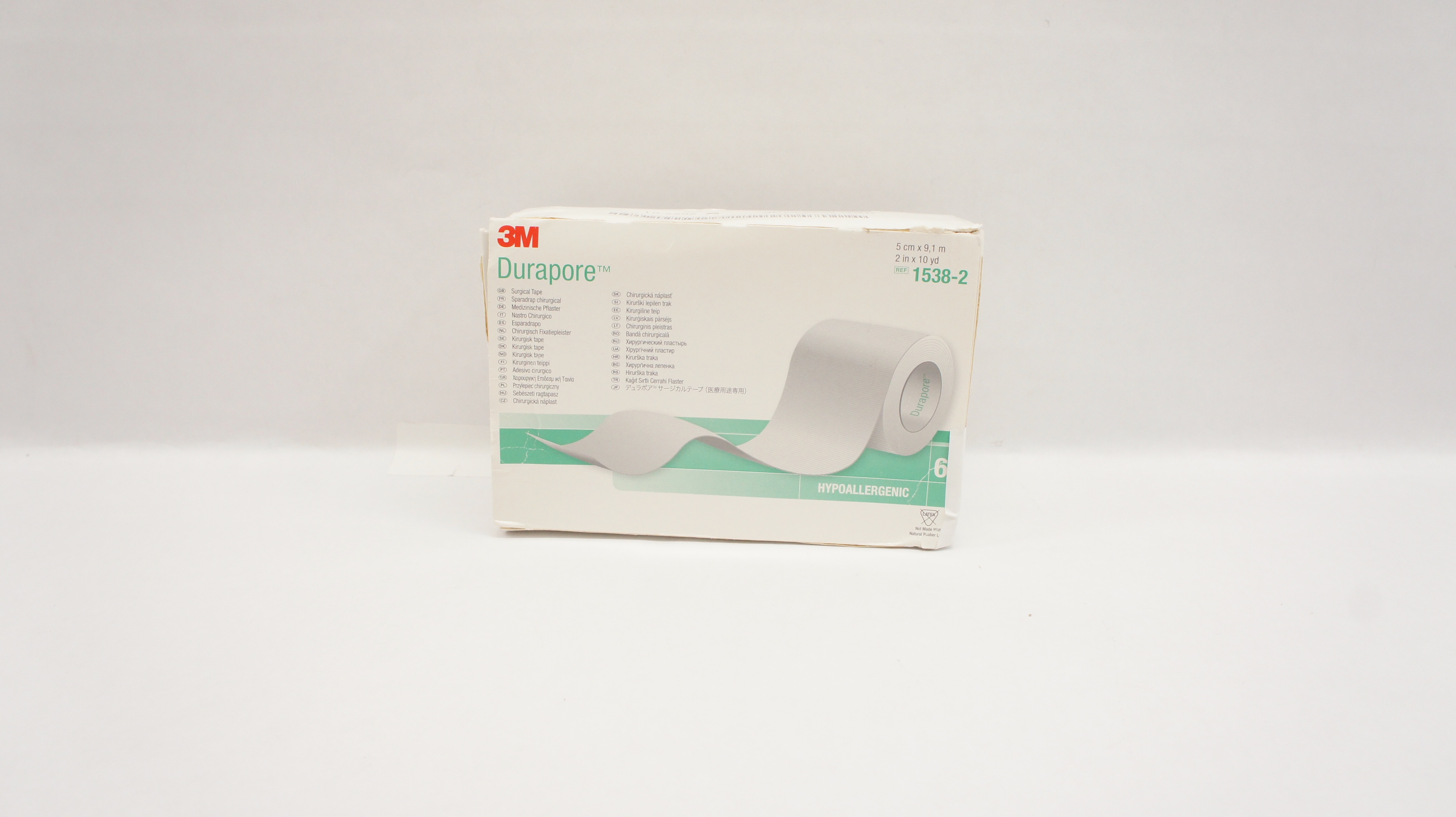 3M 1538-2 Durapore Surgical Tape 2inch x 10yd. (x) - Box of 6