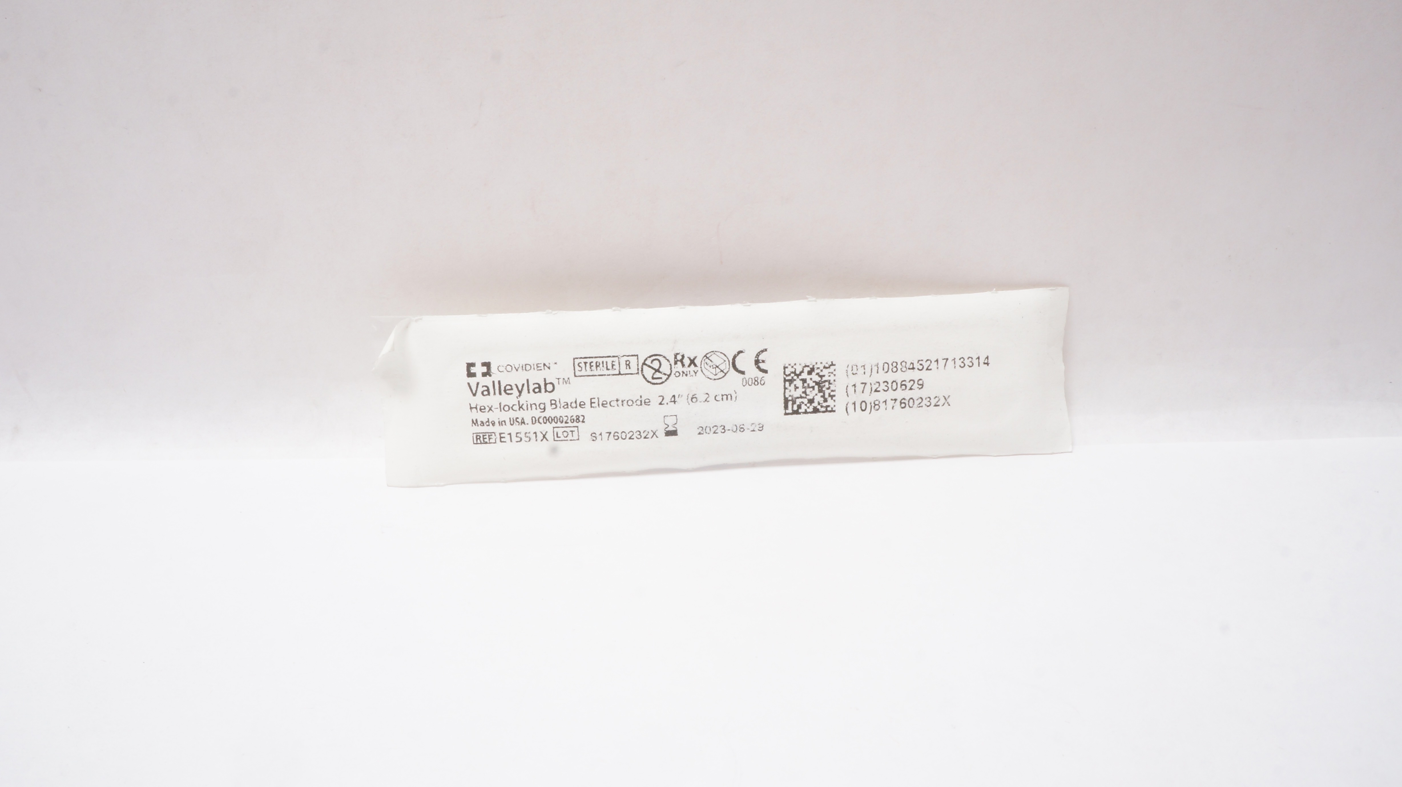 Covidien E1551X Valleylab Hex-Locking Blade Electrode 2.4inch (x)