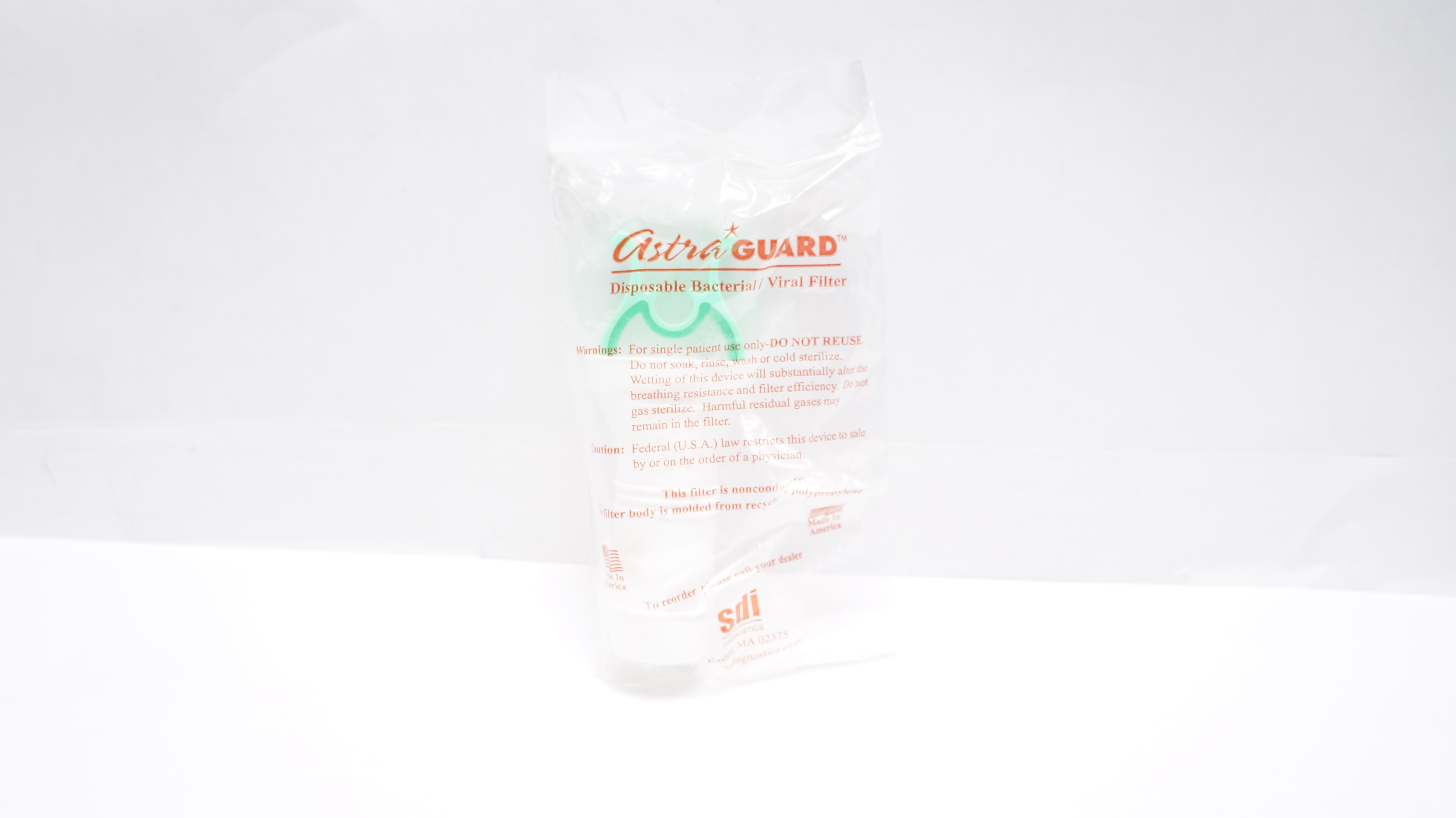 SDI Diagnostics AstraGuard Disposable Bacterial/Viral Filter