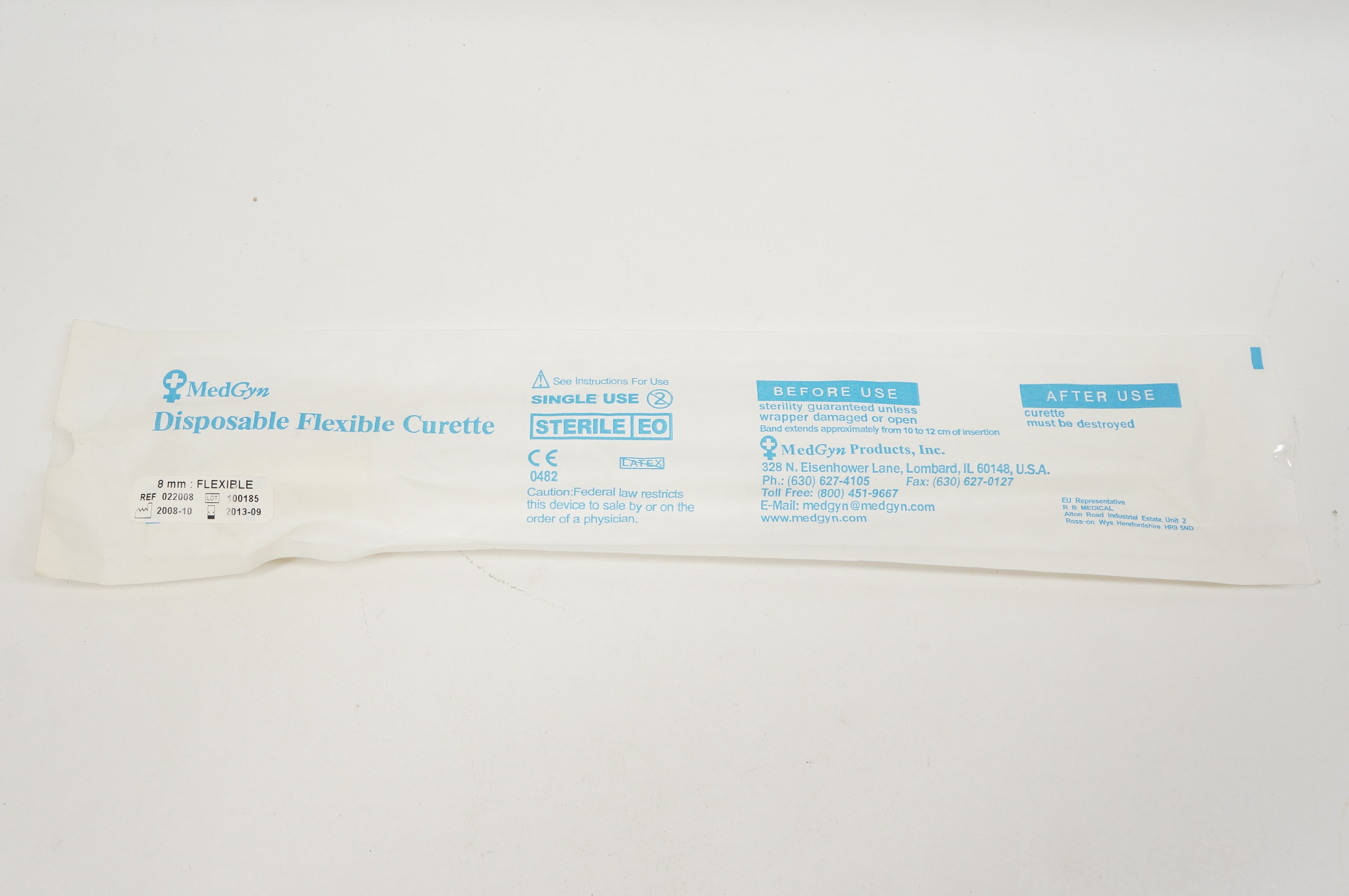 MedGyn 022008 Disposable Flexible Curette 8mm (x)