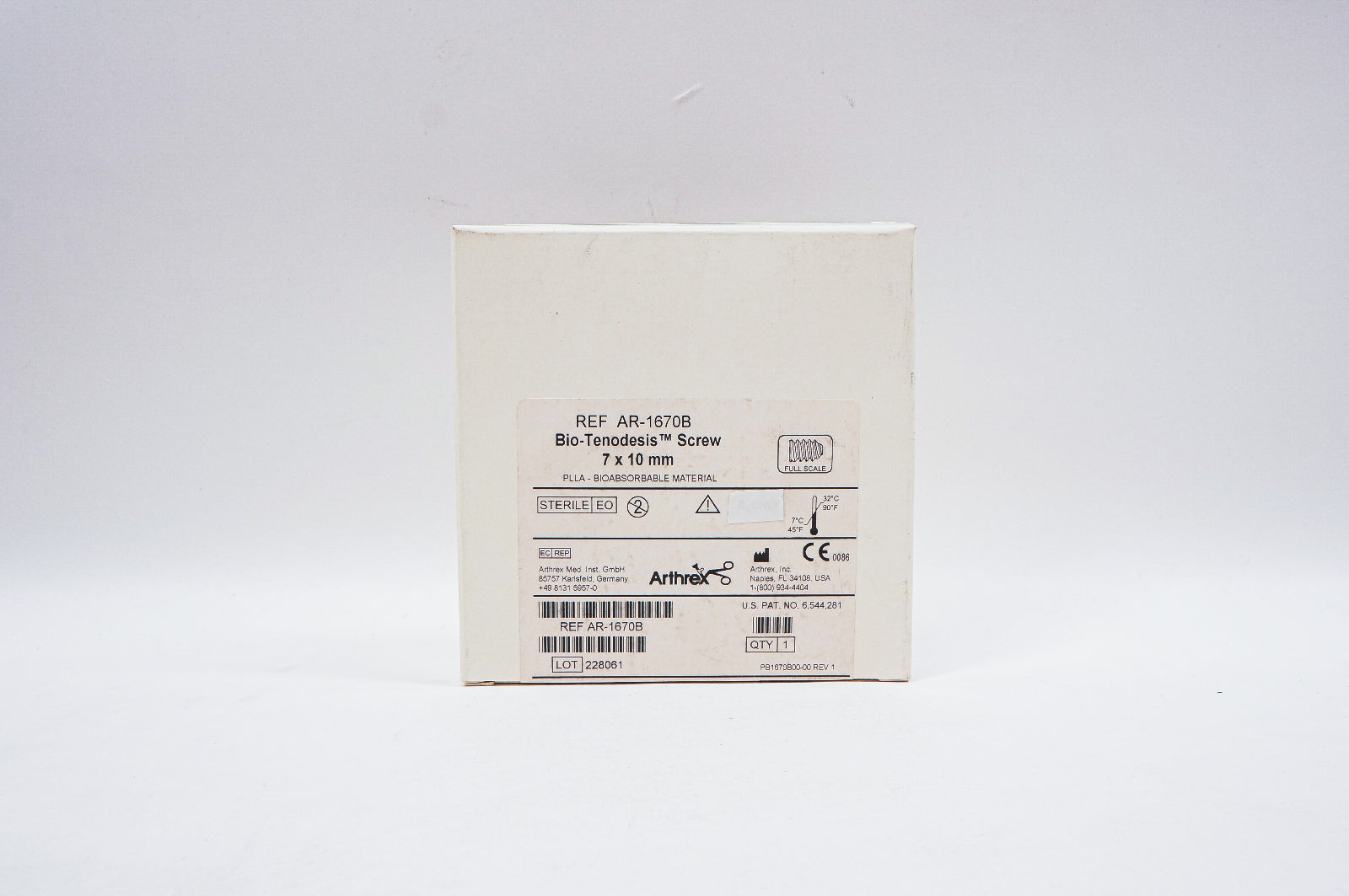 Arthrex AR-1670B Bio-Tenodesis Screw 7 x 10mm (x)