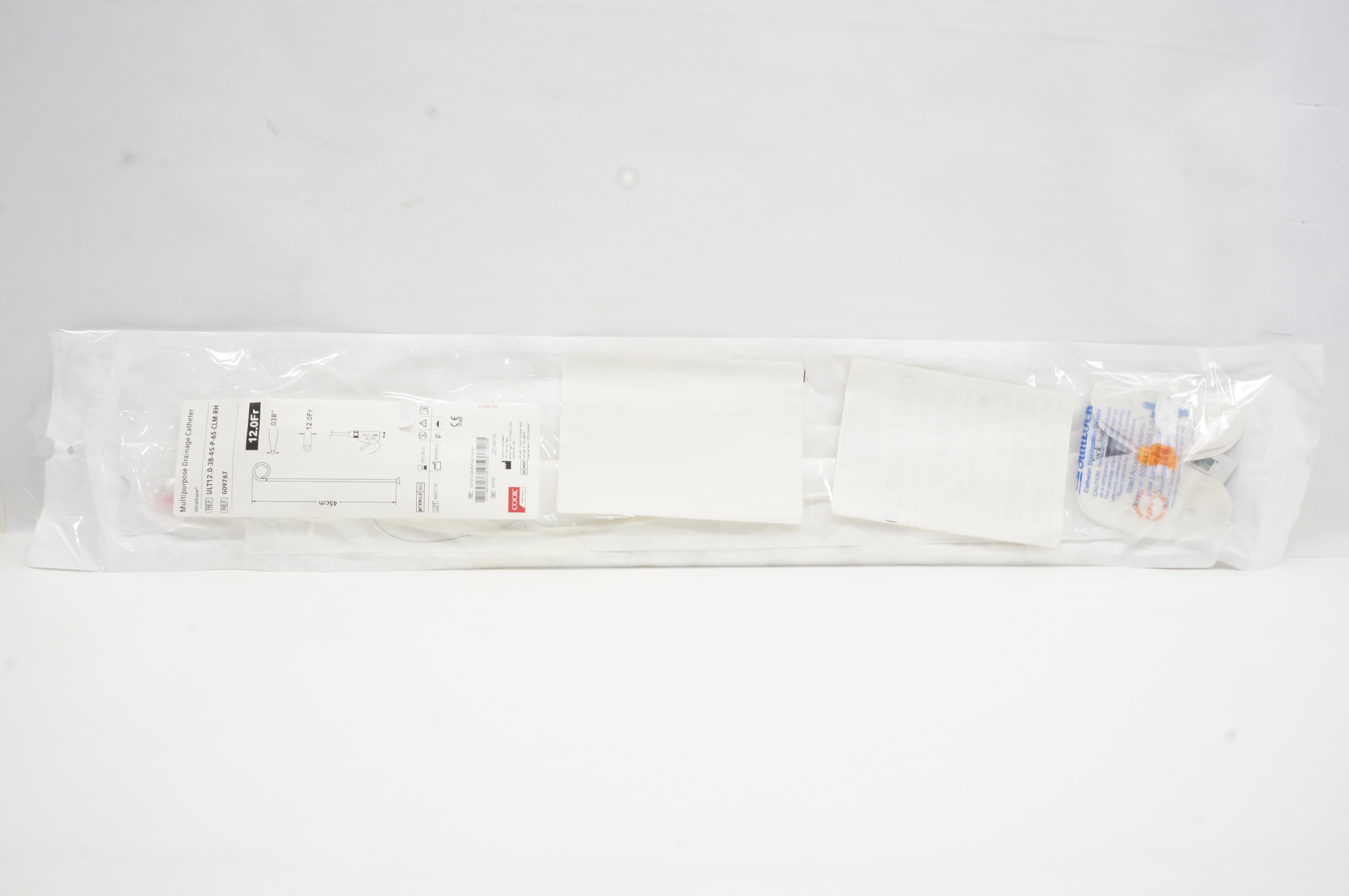 Cook Medical G09767 Multipurpose Drainage Cath. 12.0Fr x 45cm x .038inch (x)