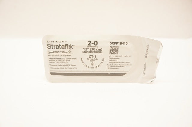 Ethicon SXPP1B410 2-0 Stratafix Spiral PDS+ Stre CT-1 36mm 1/2c Taper, 12inch