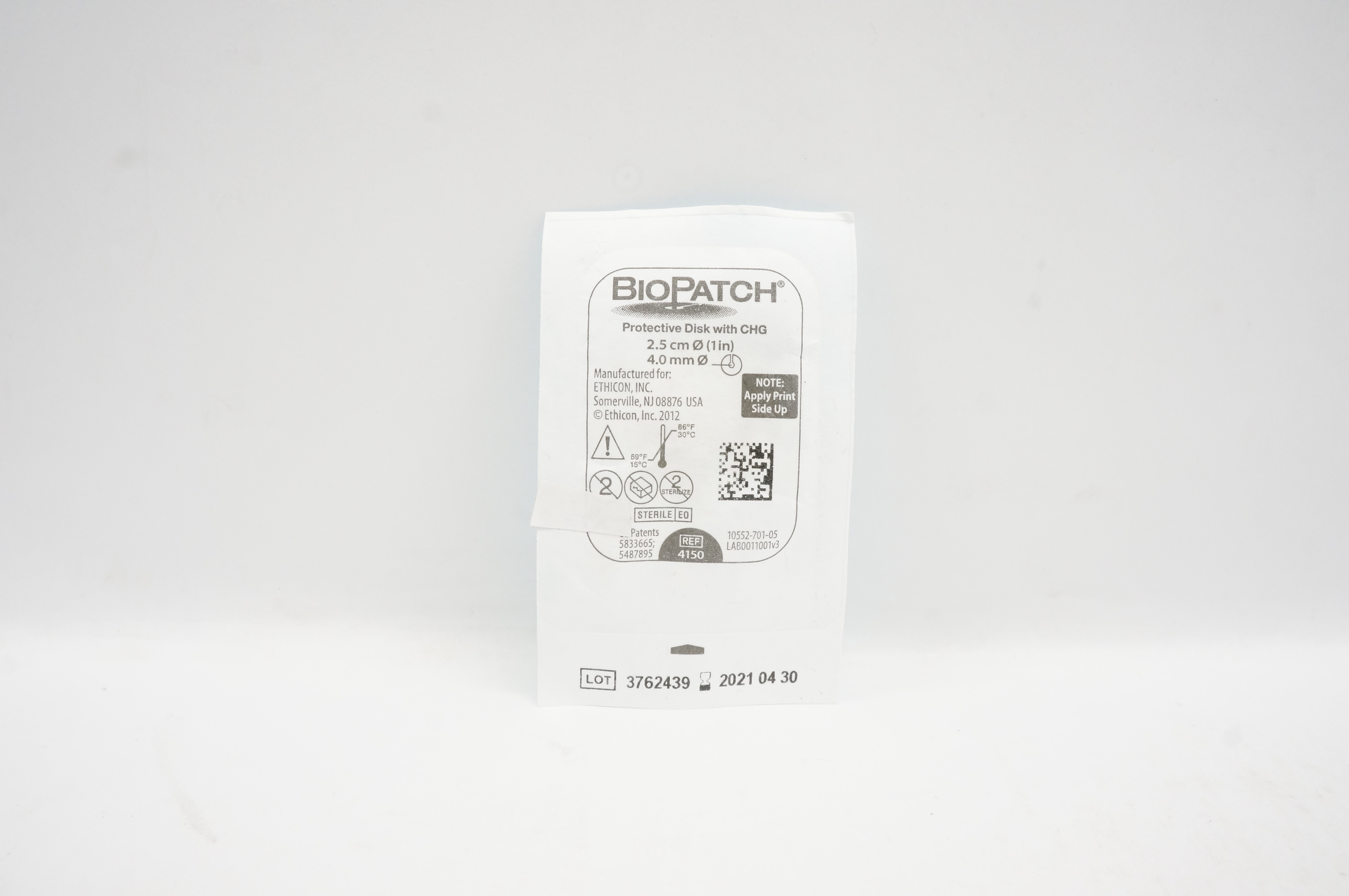 Ethicon 4150 BioPatch Protective Disk with CHG 1 inch x 4.0mm (x)