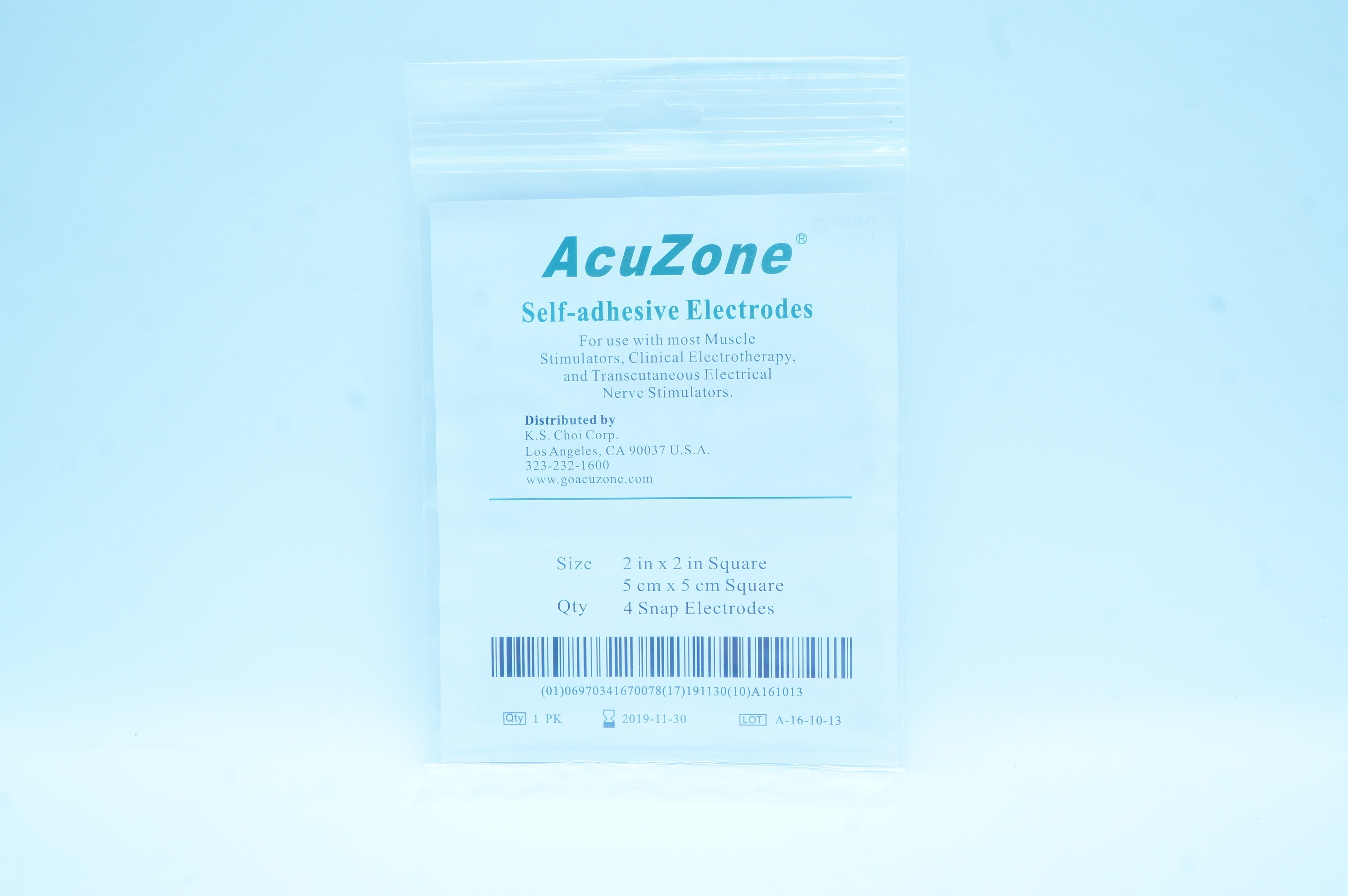 AcuZone Self-adhesive Electrodes 2 x 2inch (x) - Pack of 4