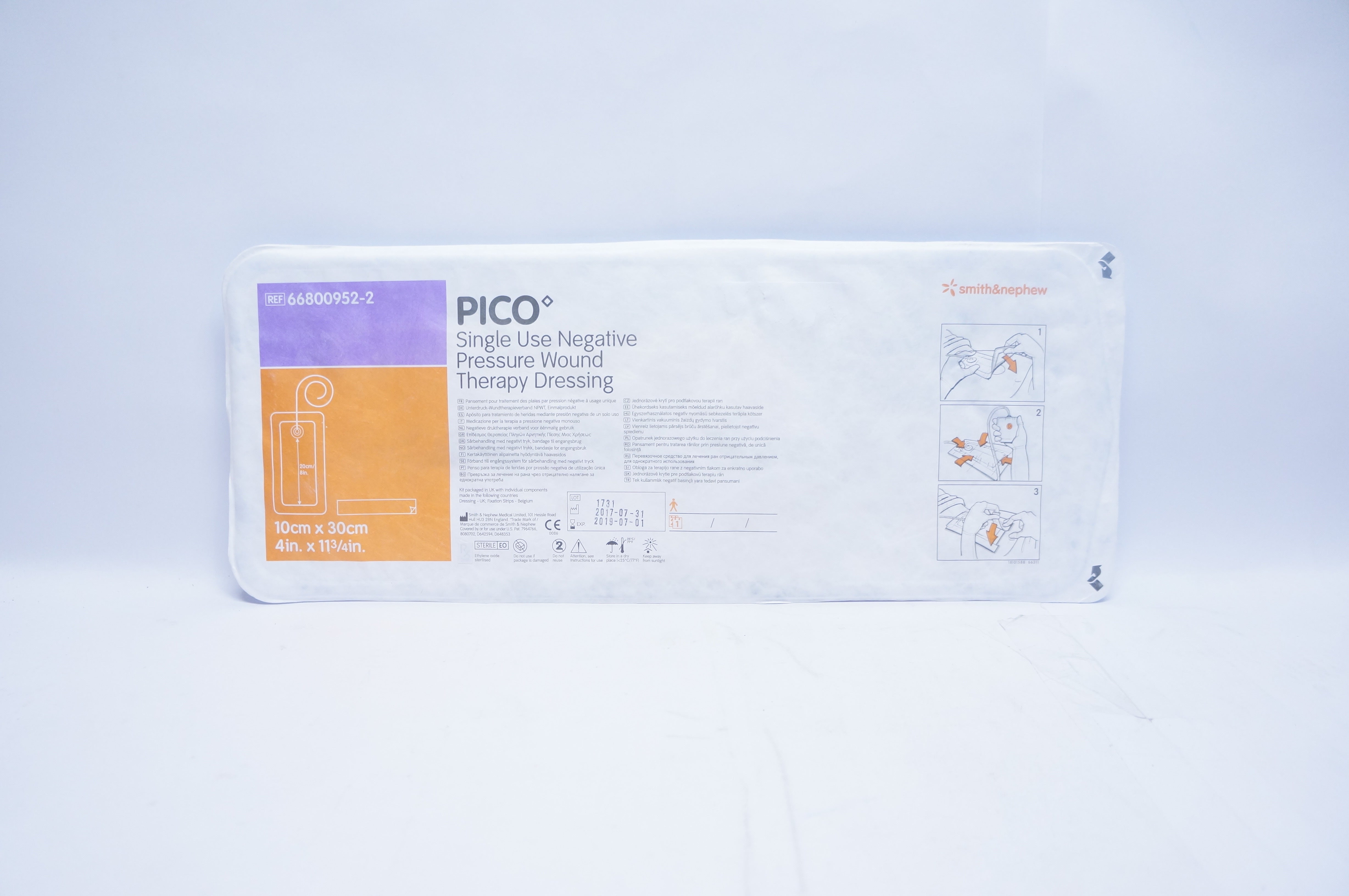 Smith&Nephew 66800952-2 PICO Wound Therapy Dressing 4x11-3/4inch (x)