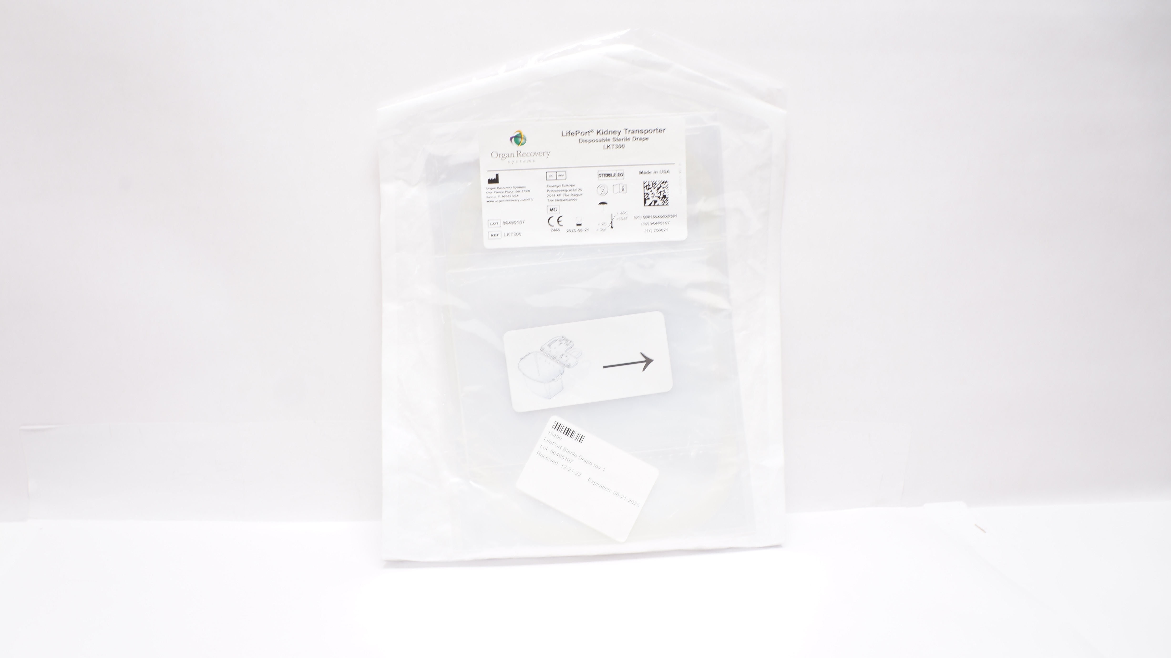 Organ Recovery LKT300 LifePort Kidney Transporter Disposable Sterile Drape