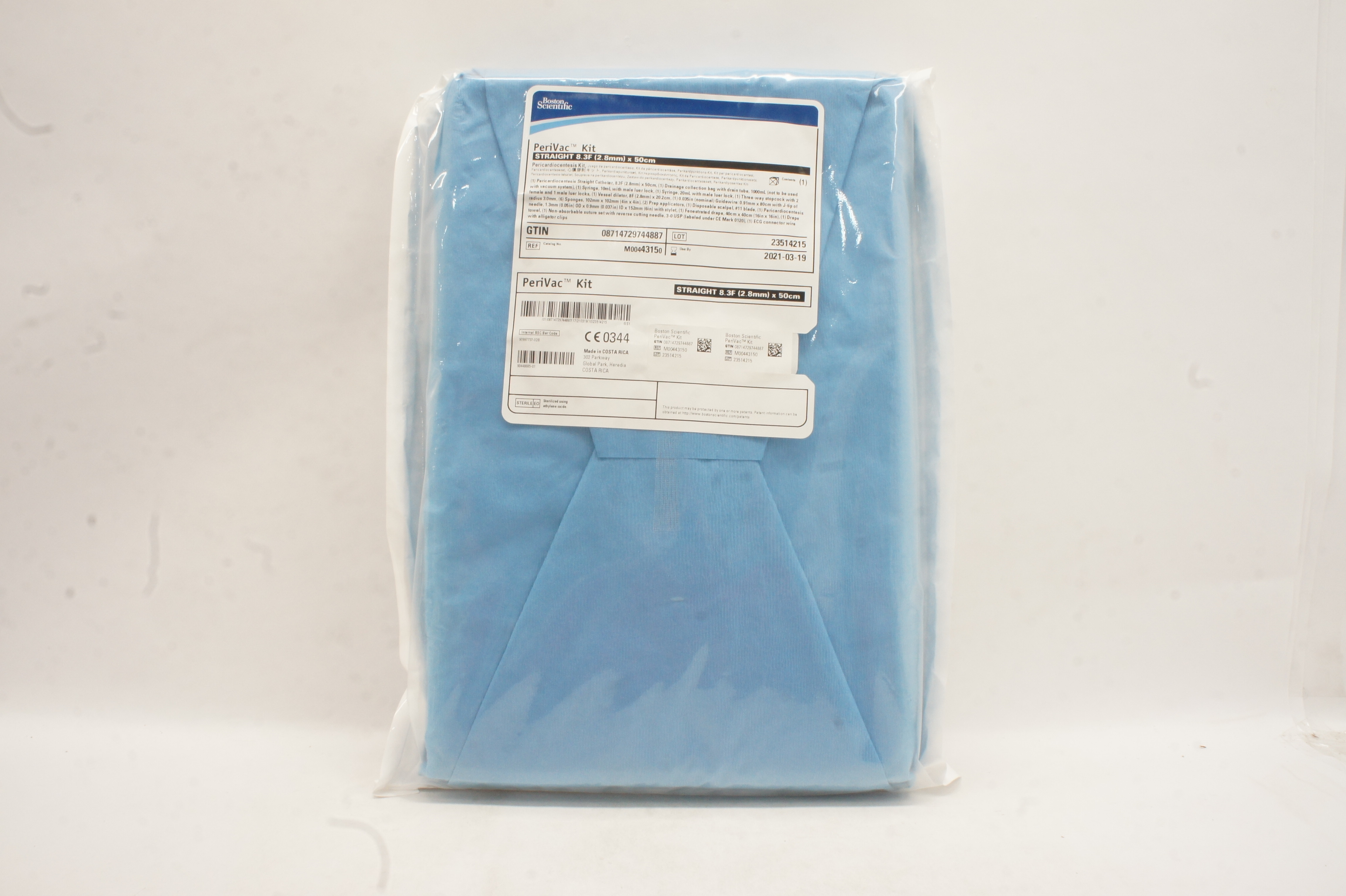 Boston Scientific 4315 Pericardiocentesis Kit Straight 8.3F x 50cm (x)