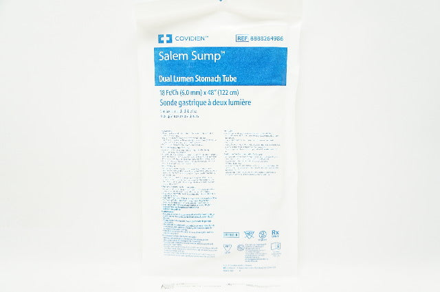 Covidien 8888264986 Salem Sump Dual Lumen Stomach Tube 18Fr/Ch x 48 in.