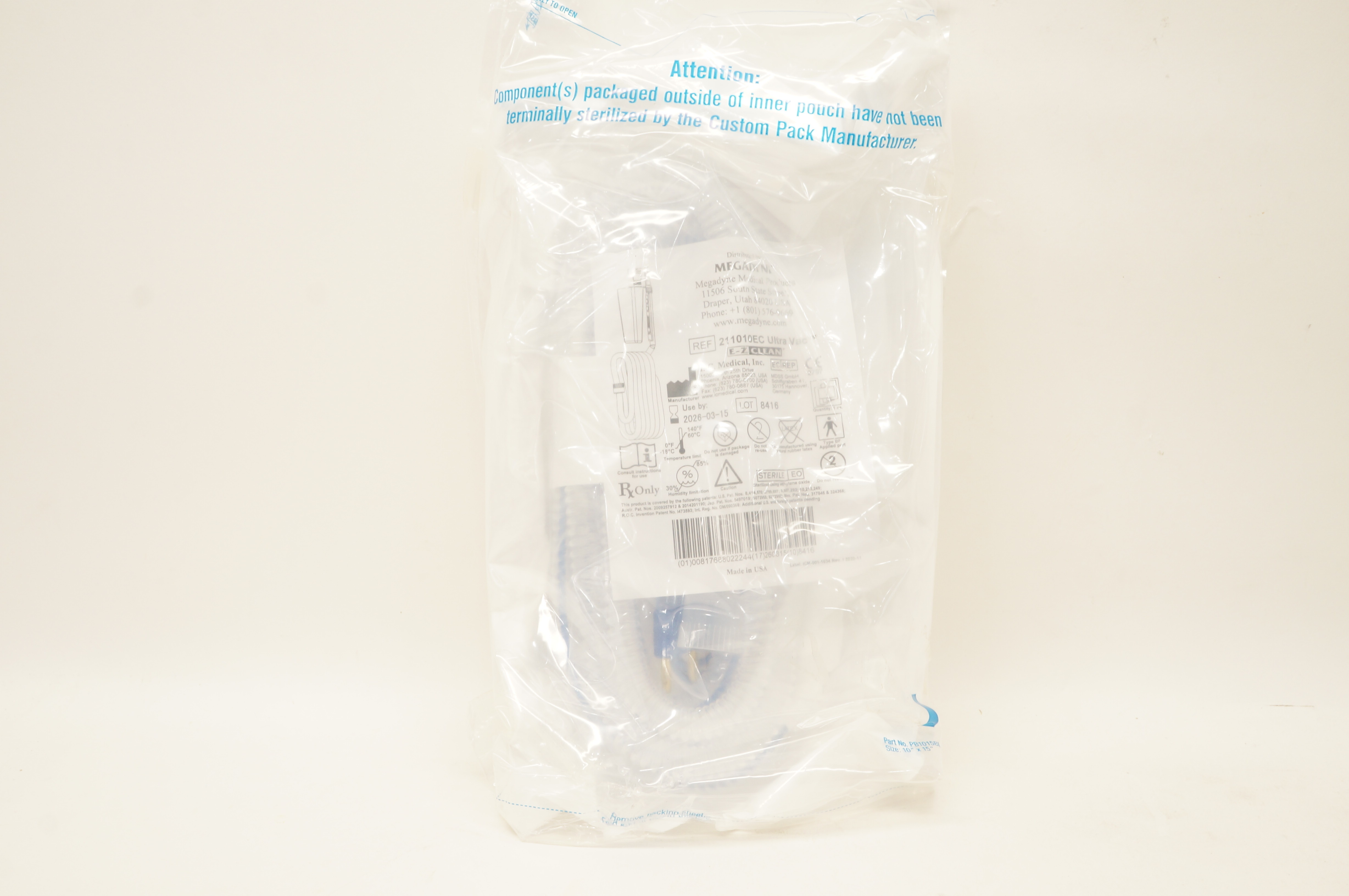 I.C.Medical 211010EC Megadyne Ultra Vac E-Z Clean