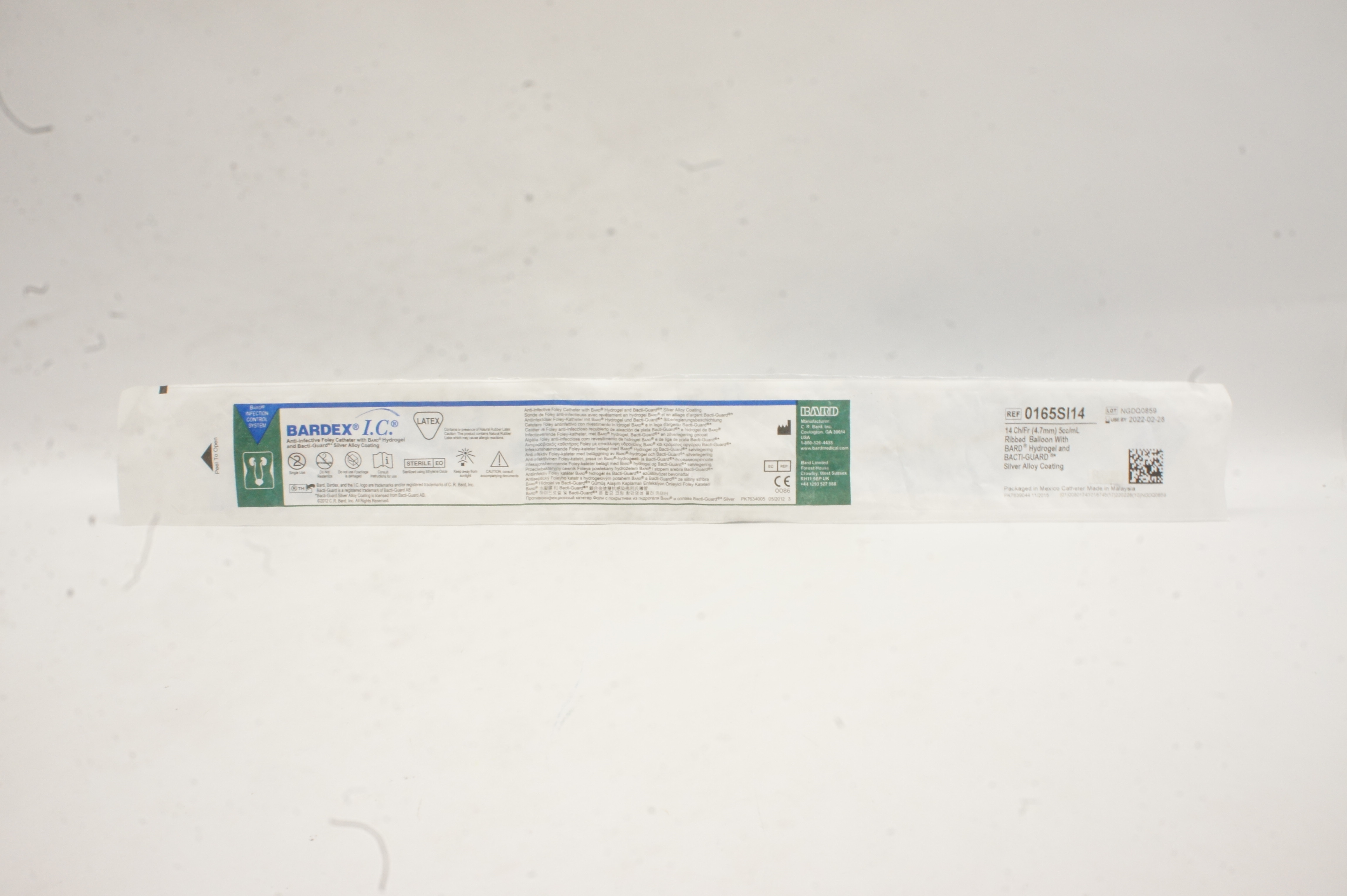 Bard 0165SI14 Bardex Anti-Infective Foley Cath. 14Fr (x)