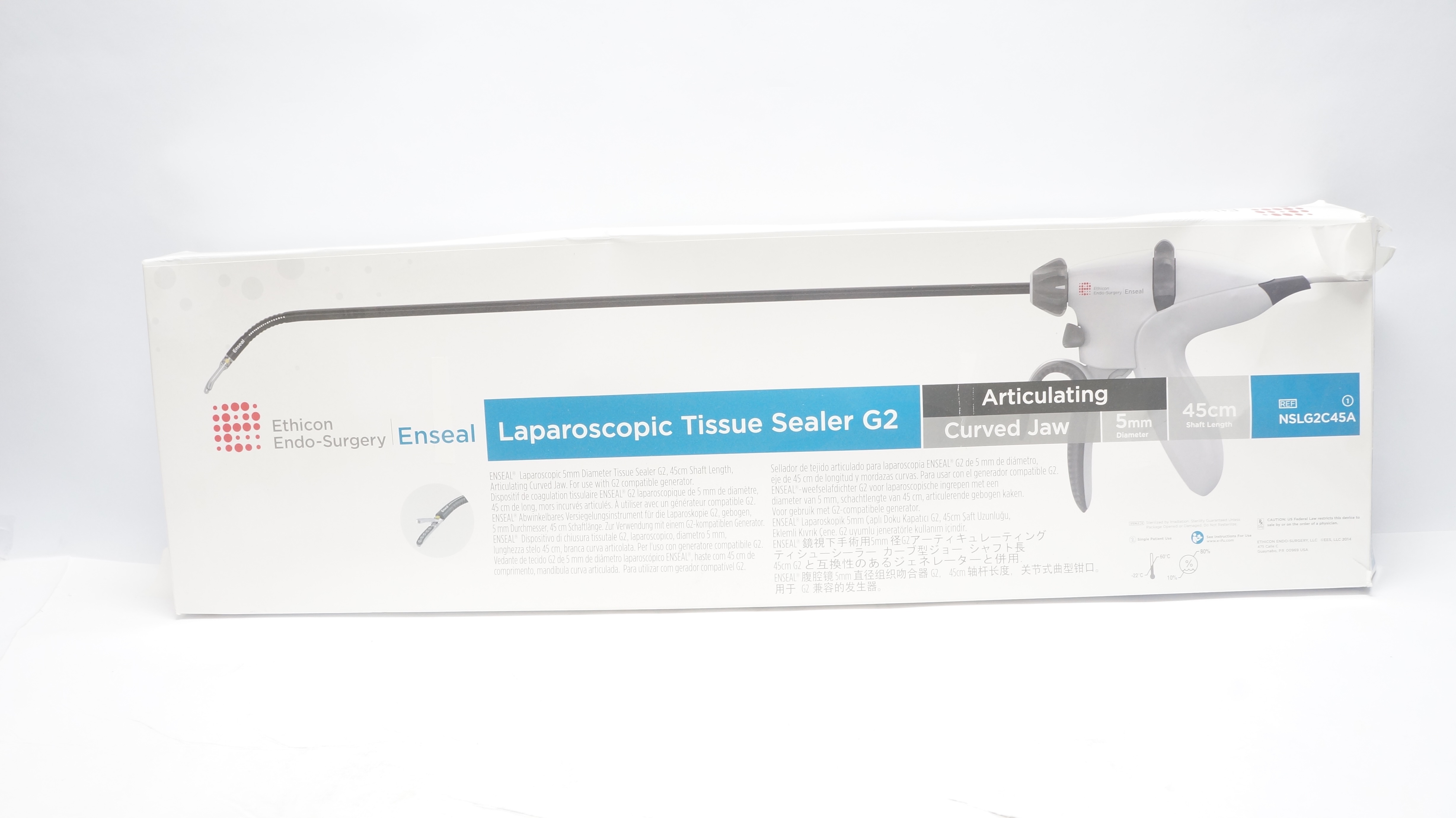 Ethicon NSLG2C45A Enseal Laparoscopic Tissue Sealer G2 Curved Jaw 5mm x 45cm