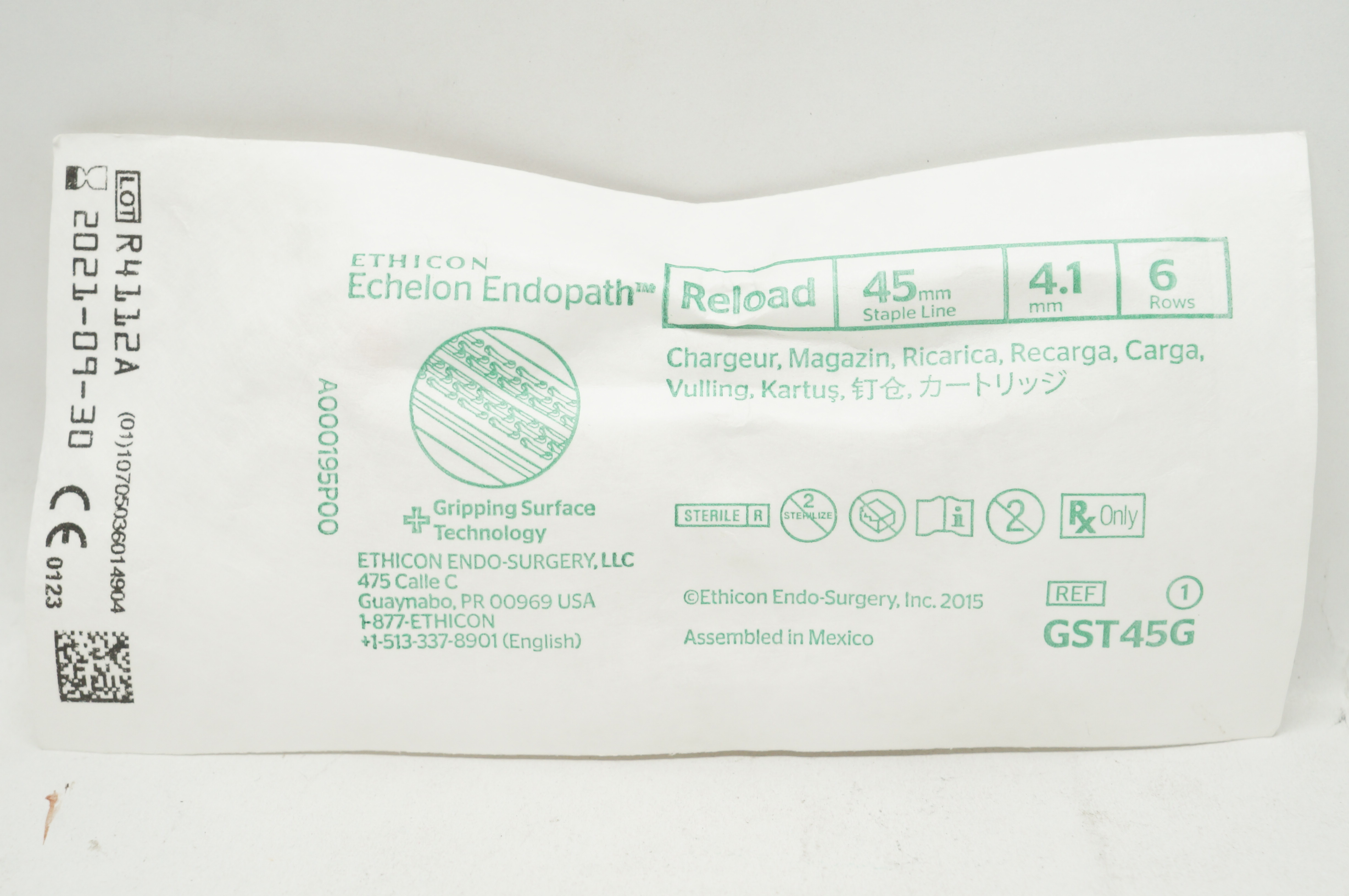 Ethicon GST45G Echelon Endopath Reload 45mm Staple Line 4.1mm 6 Rows (x)