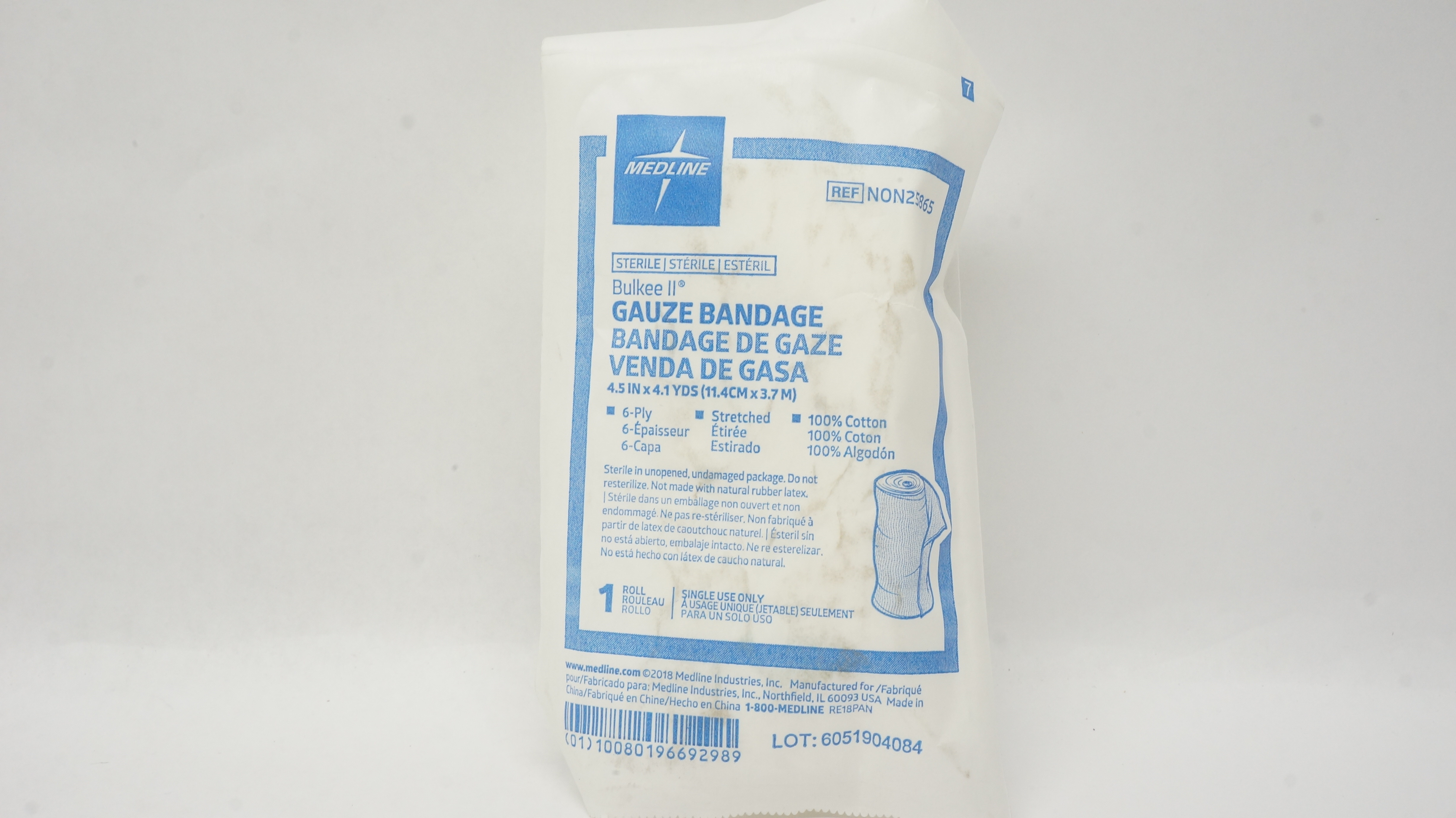 Medline NON25865 Bulkee II Gauze Bandage, 6-Ply 4.5 inch x 4.1 yds