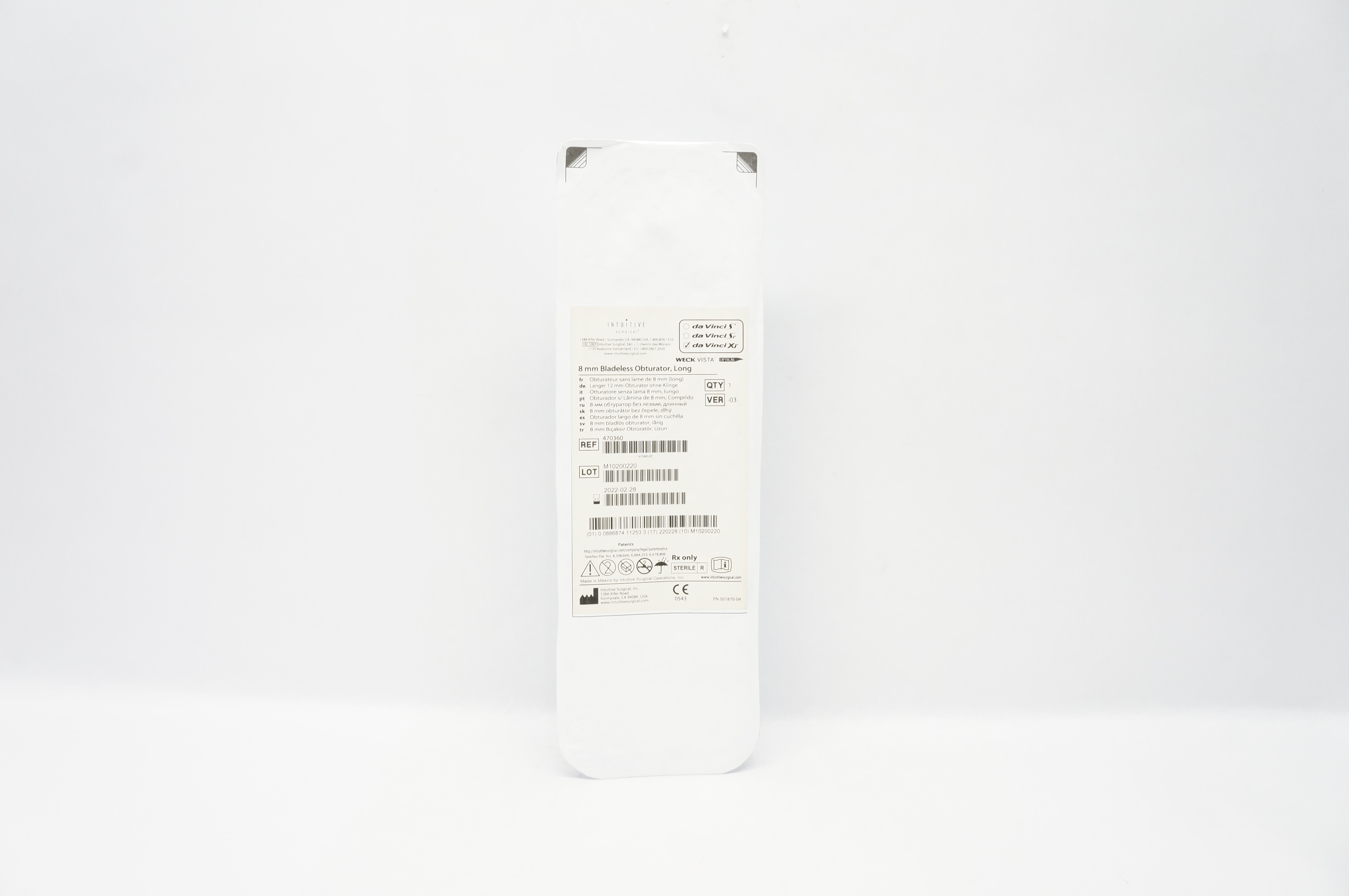 Intuitive Surgical 470360 da Vinci Xi Bladeless Obturator Long 8 mm (x)