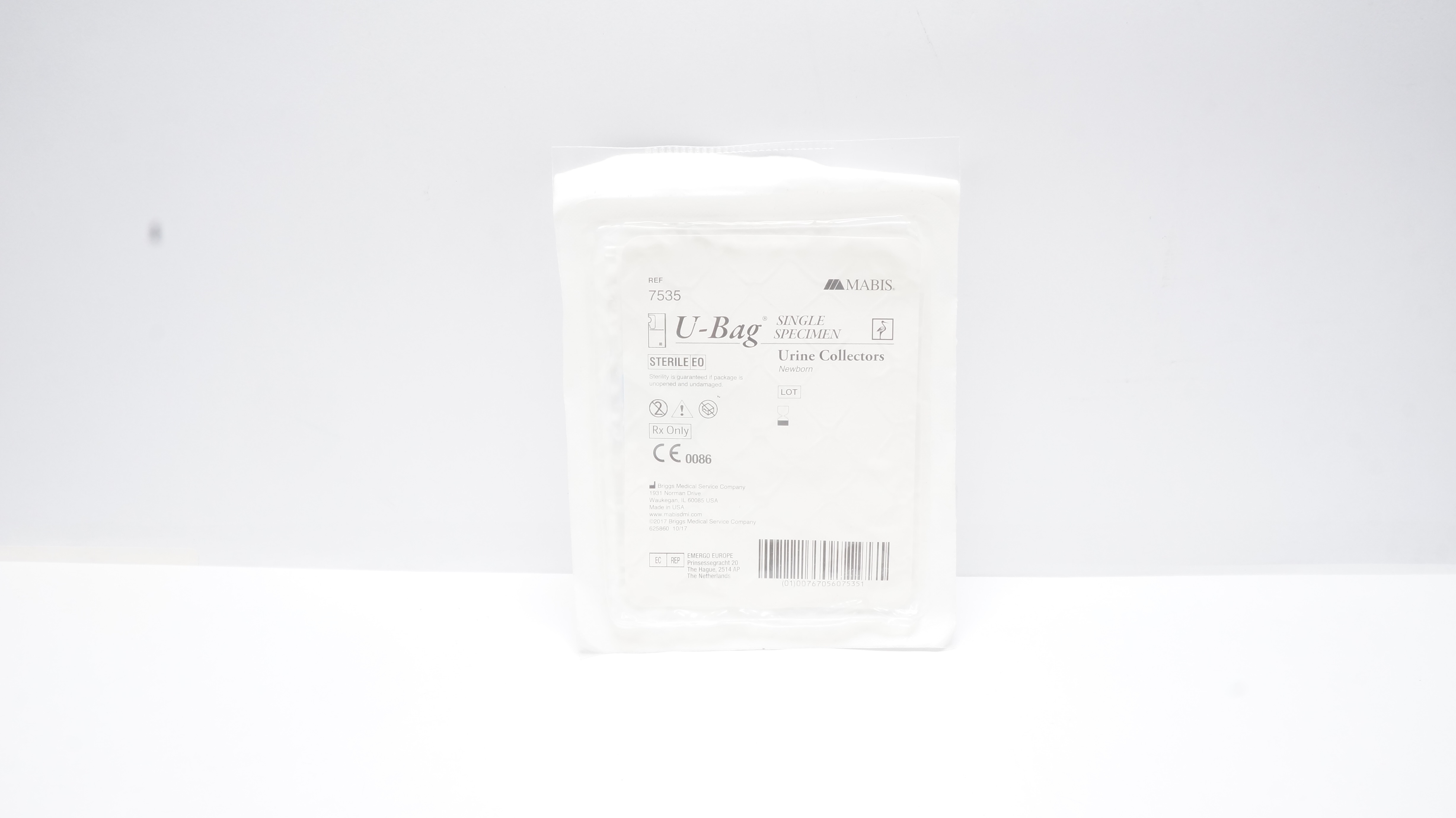 Briggs Medical 7535 Mabis U-Bag Newborn Urine Collectors (x)