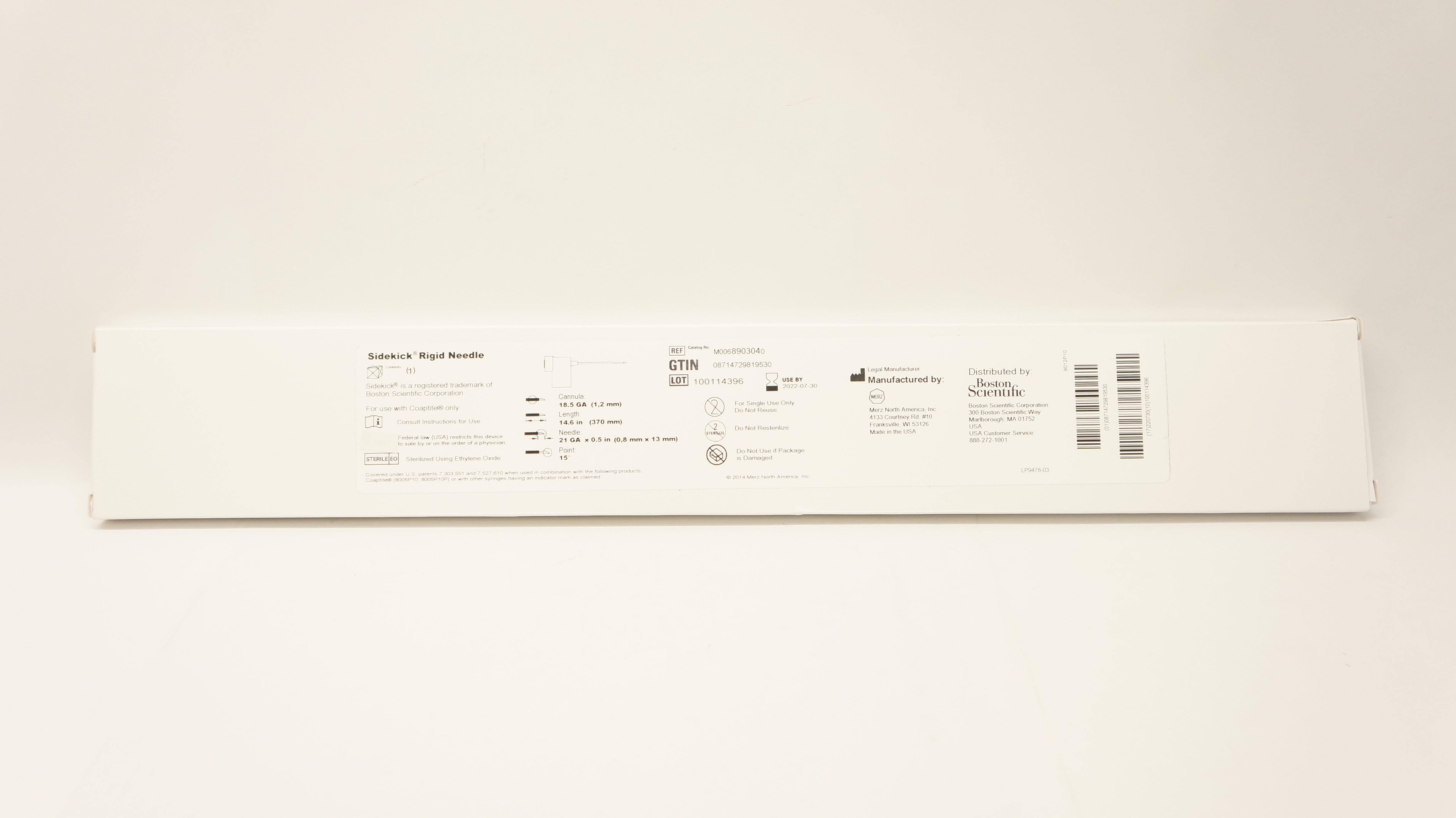 Boston Scientific 890304 SideKick Rigid Ndle. 18.5Ga