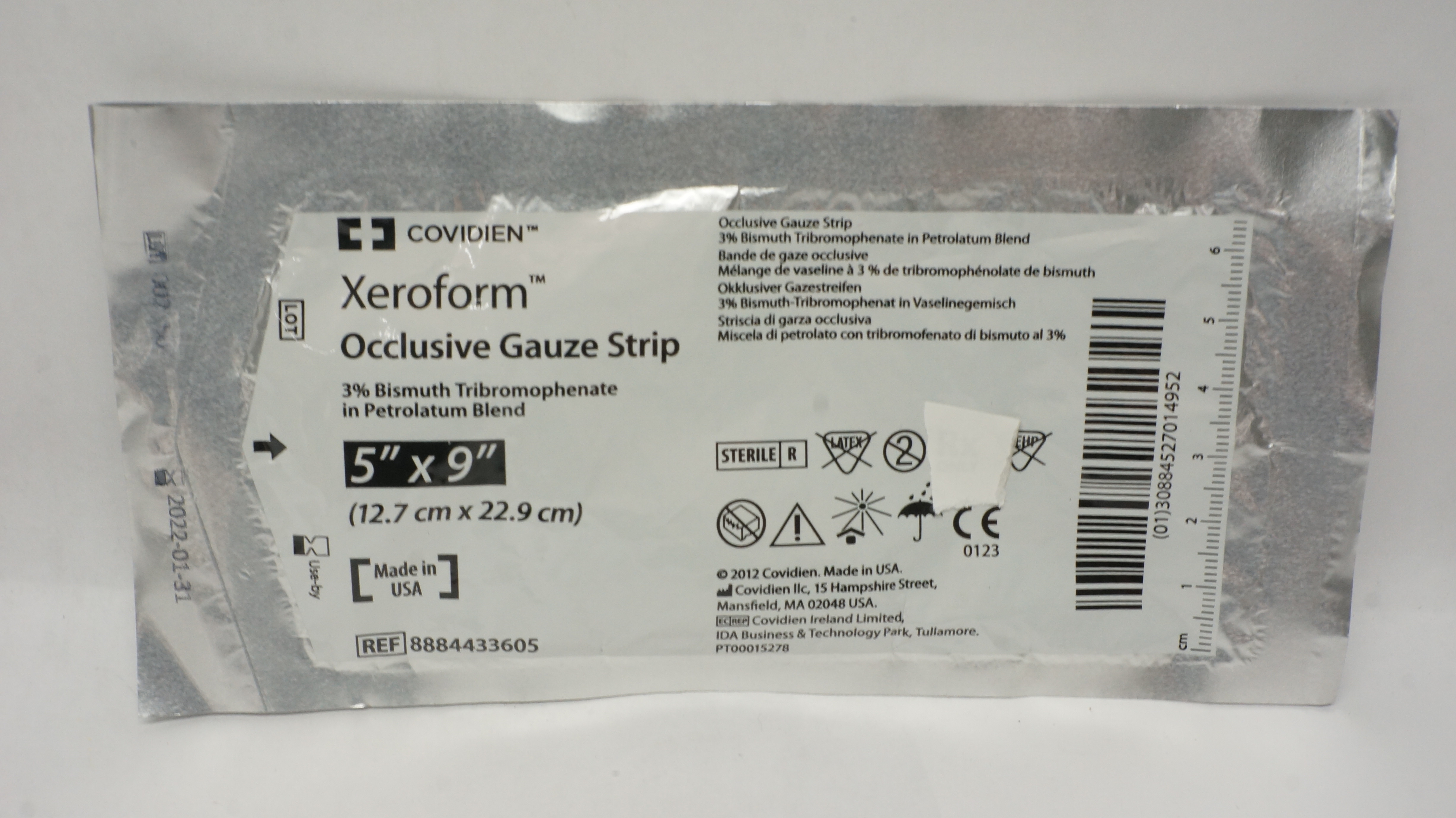 Covidien 8884433605 Xeroform Occlusive Gauze Strip 5 inch x 9 inch