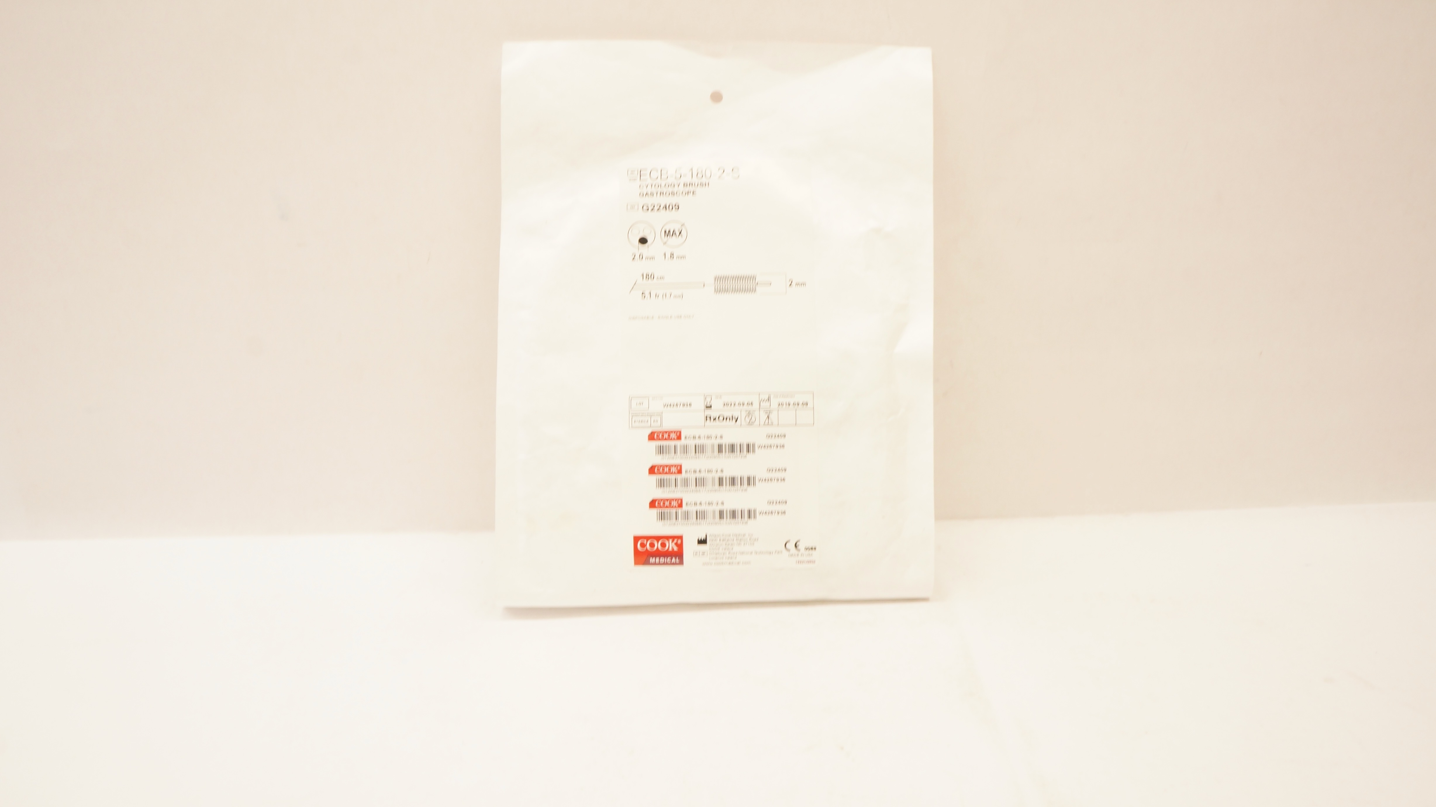 Cook Medical G22409 Cytology Brush Gastroscope 5Fr x 180cm (x)