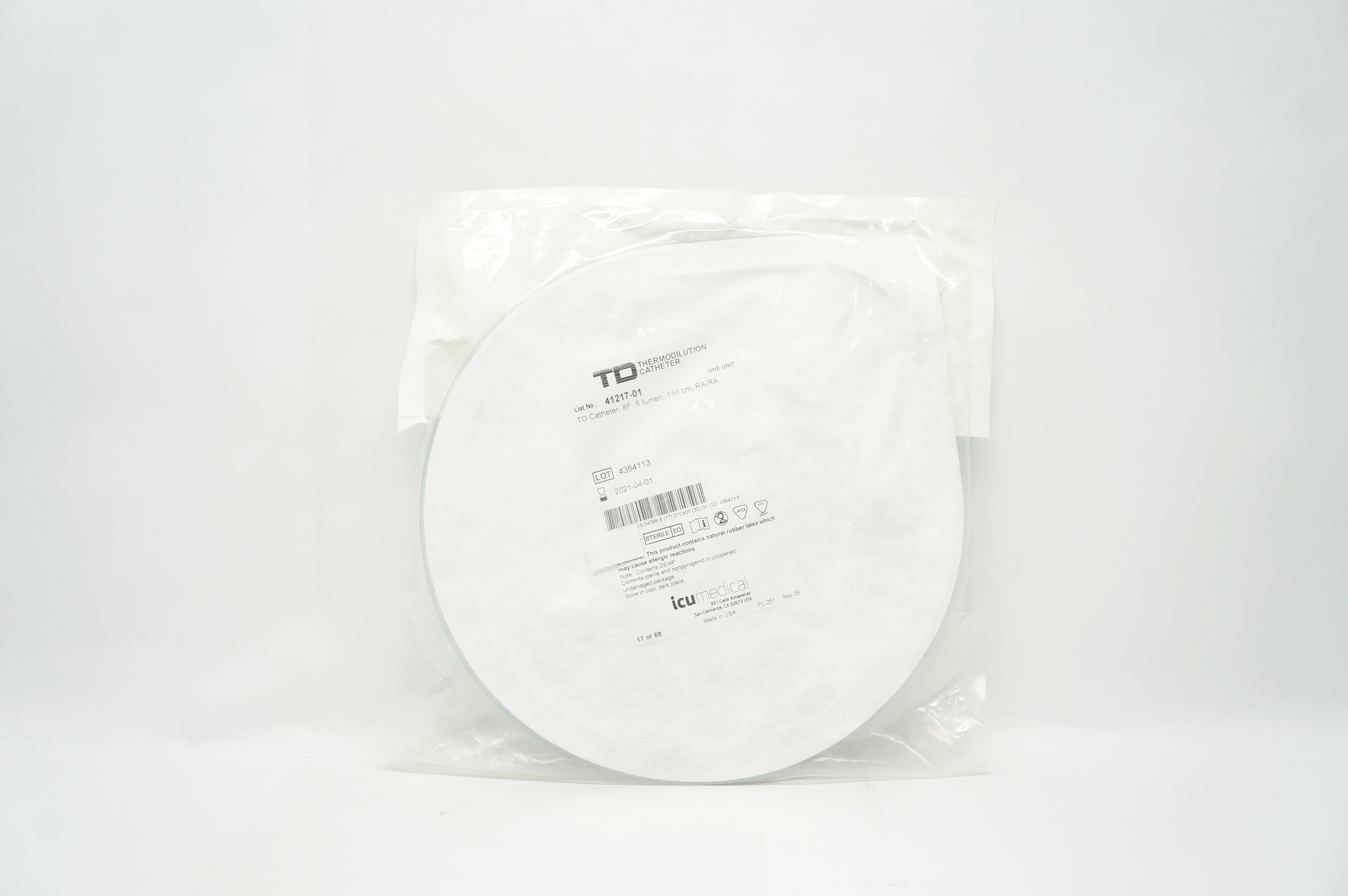 ICU Medical 41217-01 TD Thermodilution Cath. 8F x 5 lumen x 110cm (x)