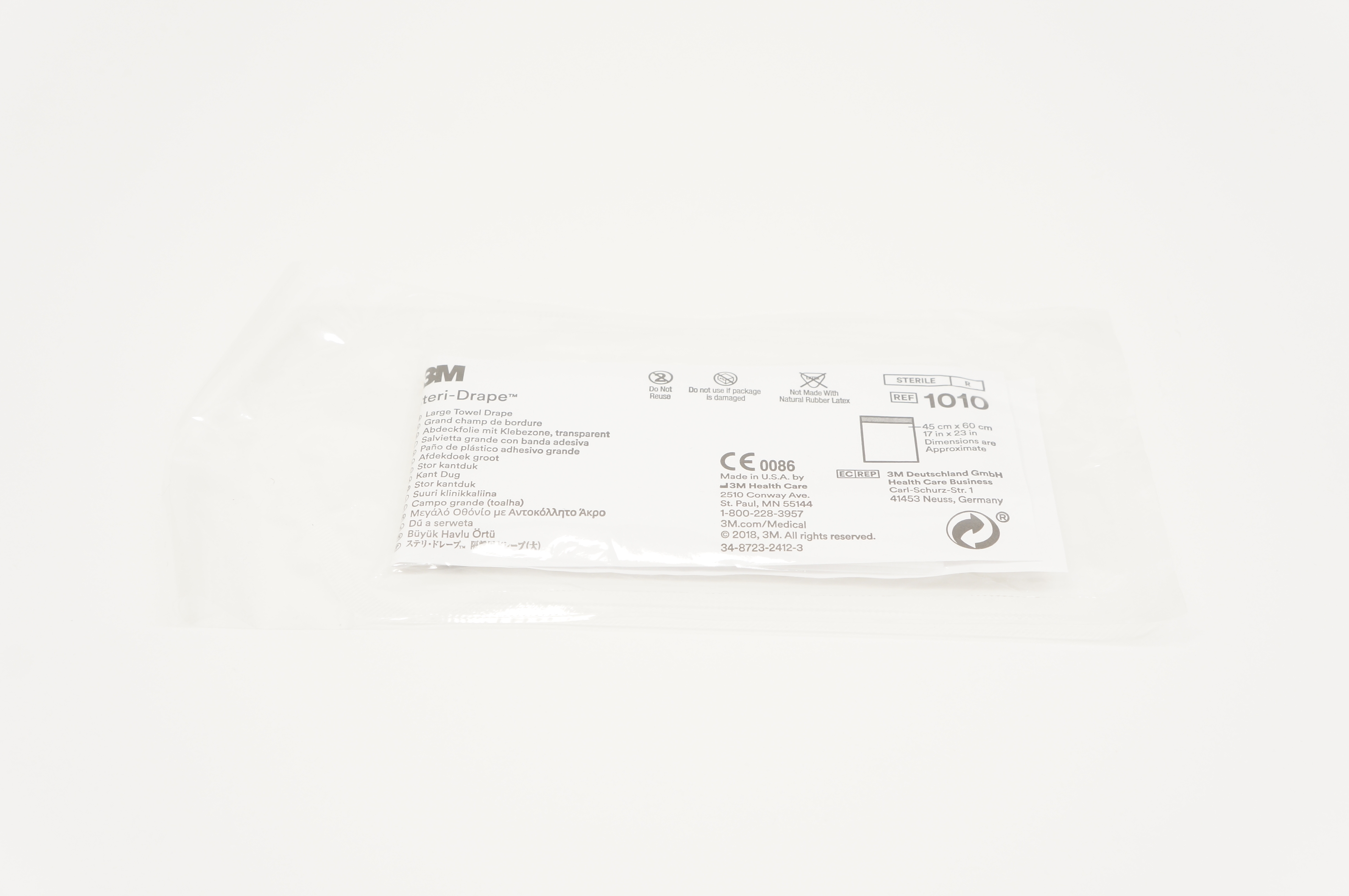 3M 1010 Steri-Drape Large Towel Drape 17inch x 23inch