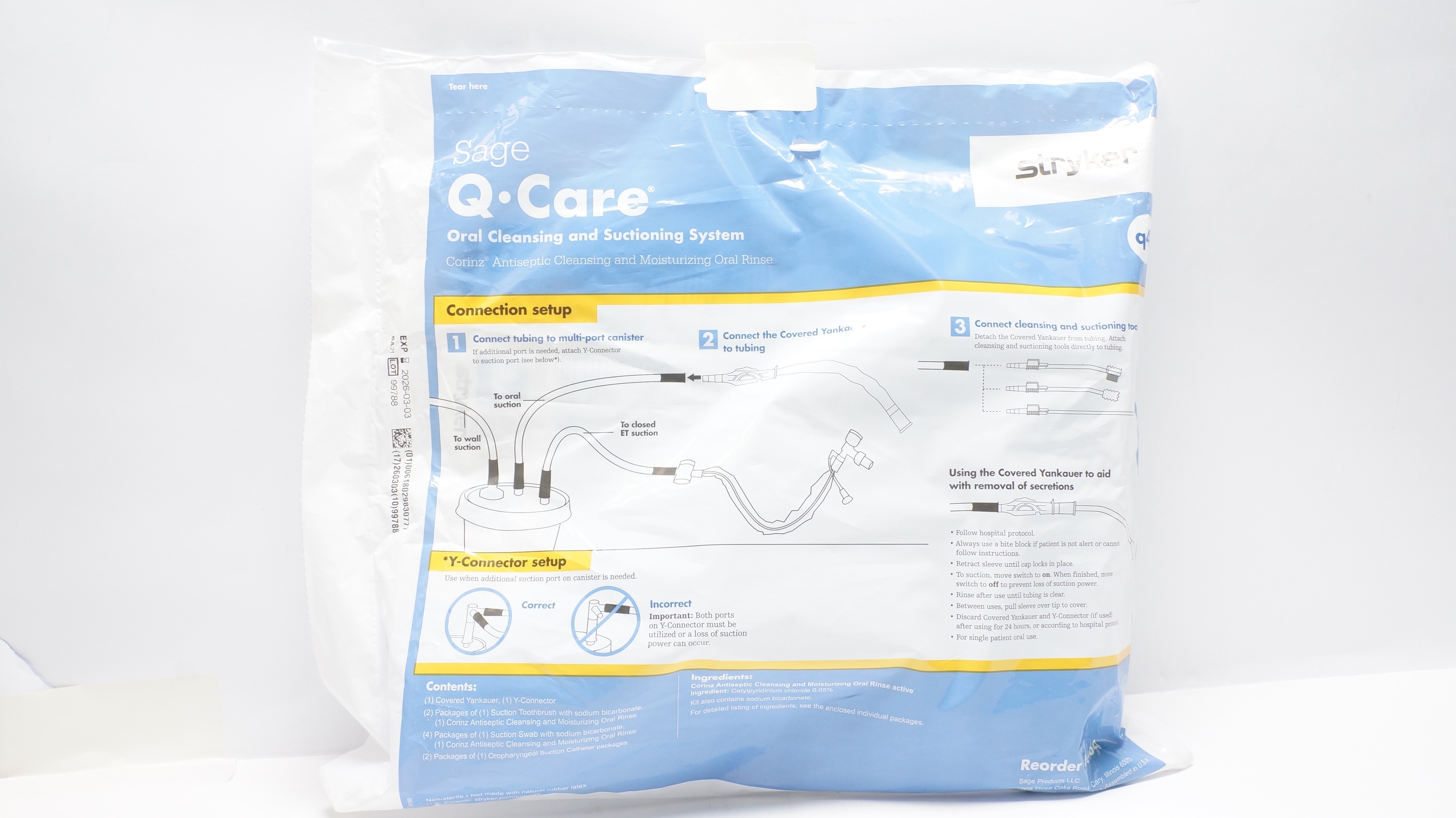 Sage 6464 Q-Care Oral Cleansing & Suctioning System