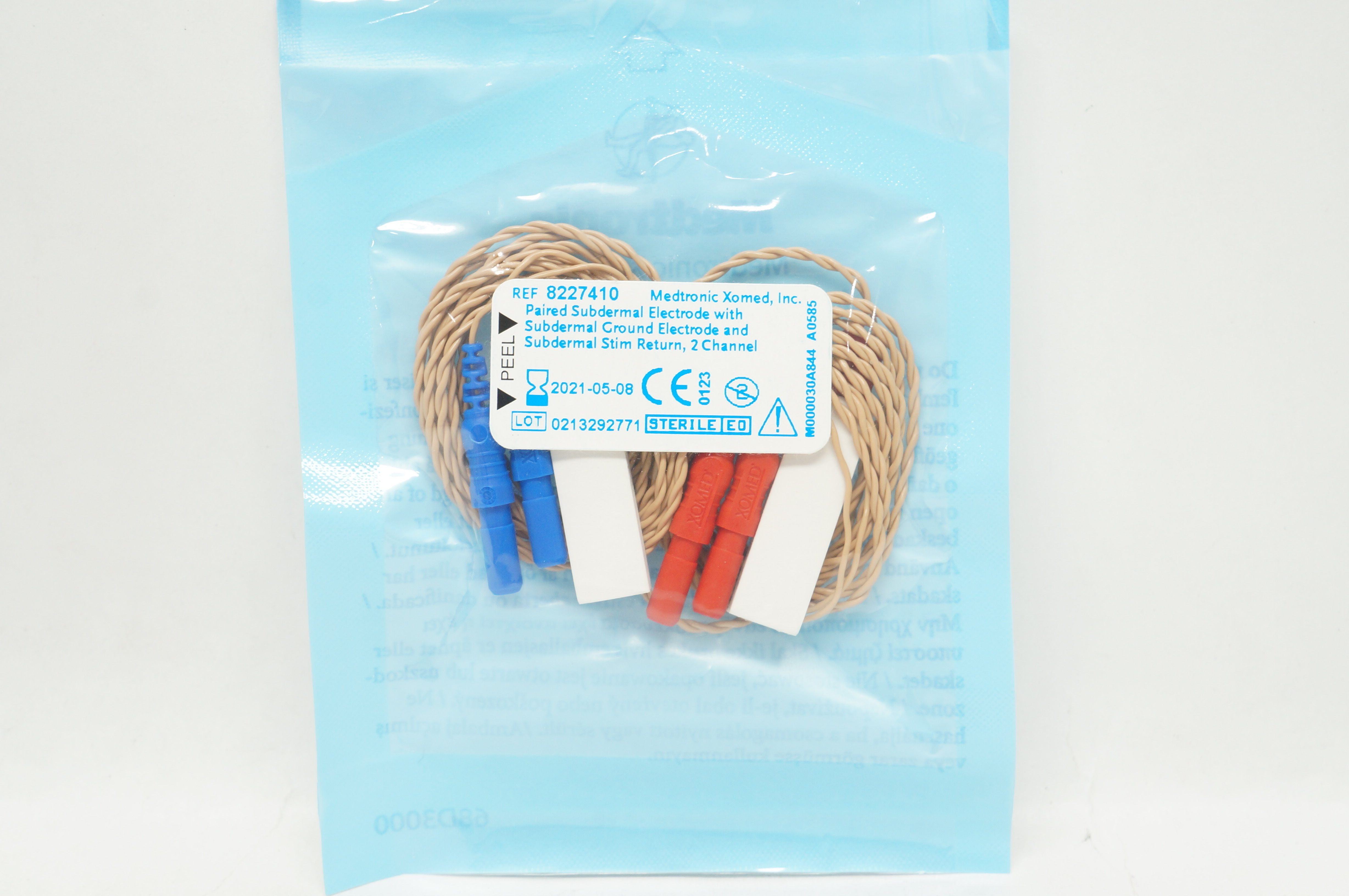 Medtronic 8227410 Paired Subdermal Electodes W/Ground Electrode & Stim Return(x)