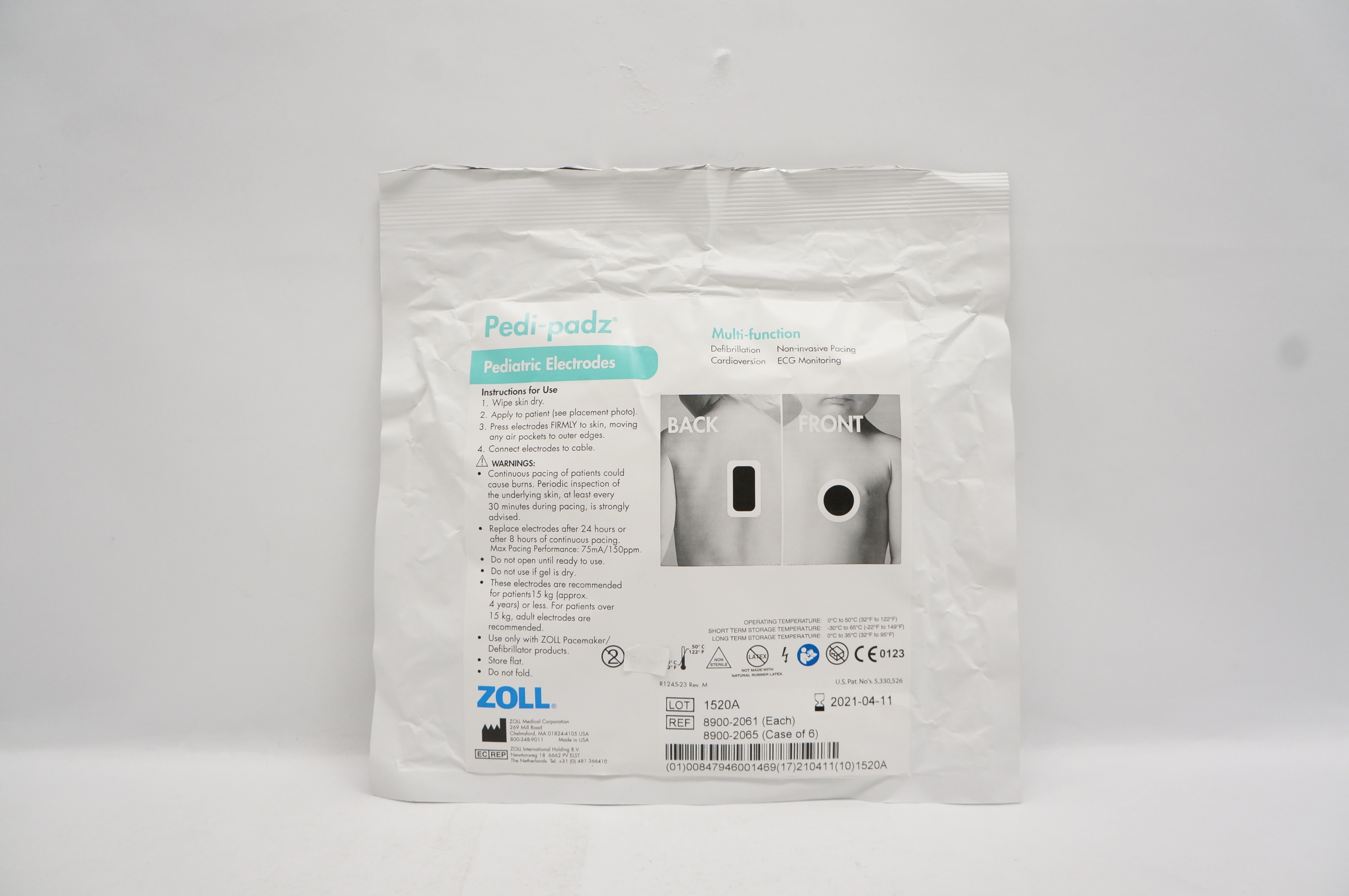 Zoll 8900-2061 Pedi-padz Multi-Function Pediatric Electrodes (x)