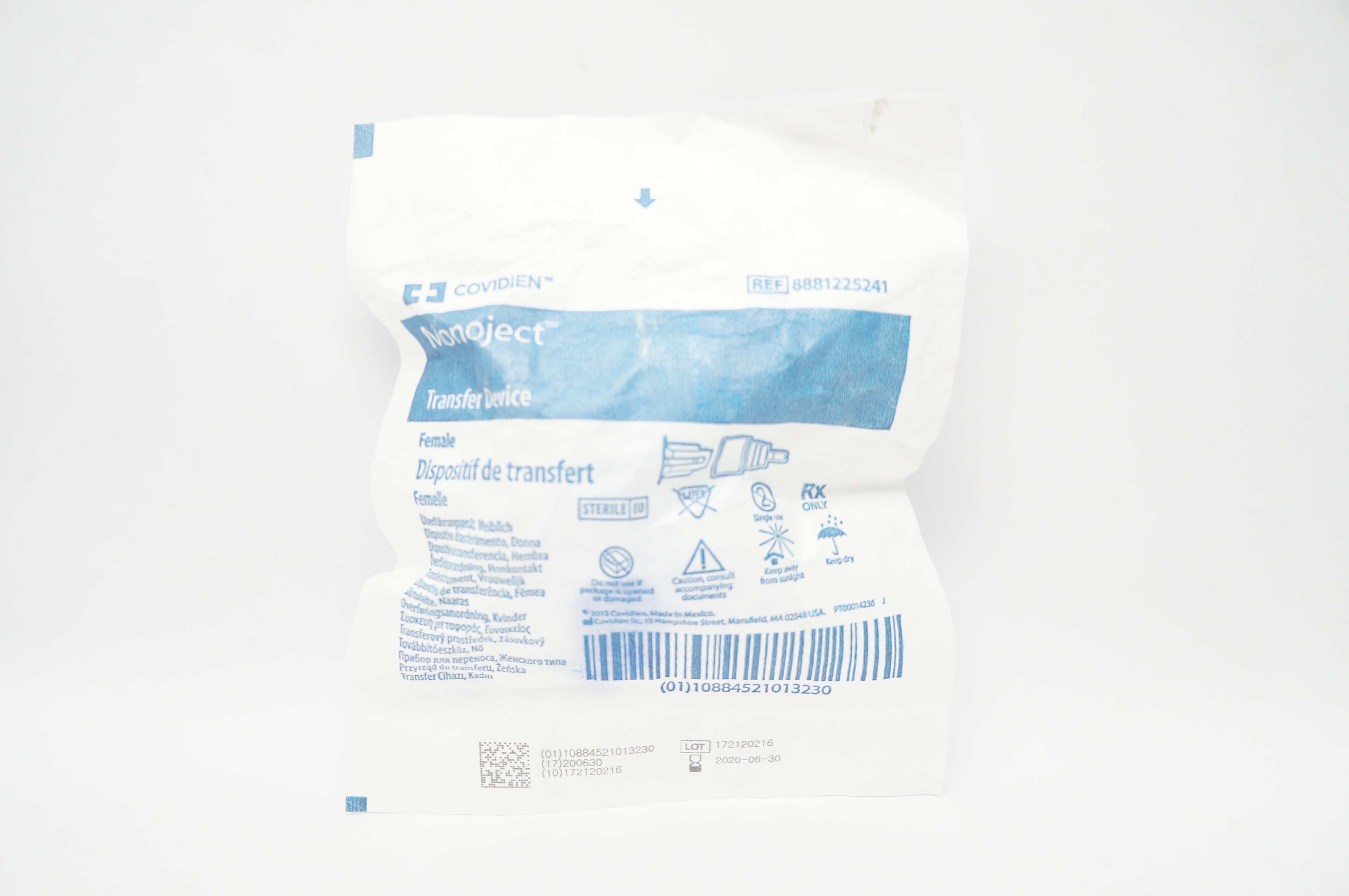 Covidien 8881225241 Monoject Transfer Device Female (x)