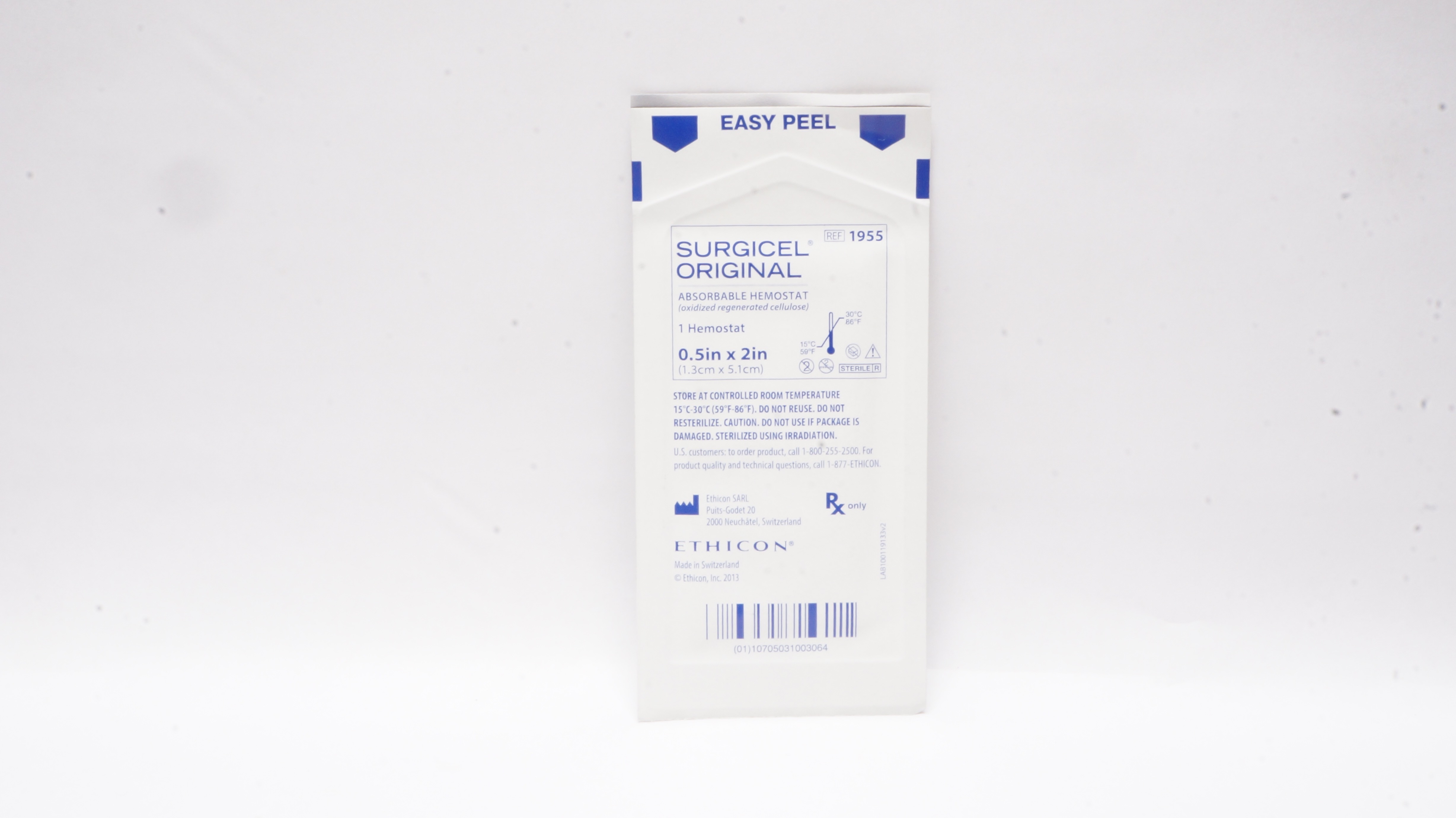 Ethicon 1955 SURGICEL ORIGINAL Absorbable Hemostat 0.5 x 2inch