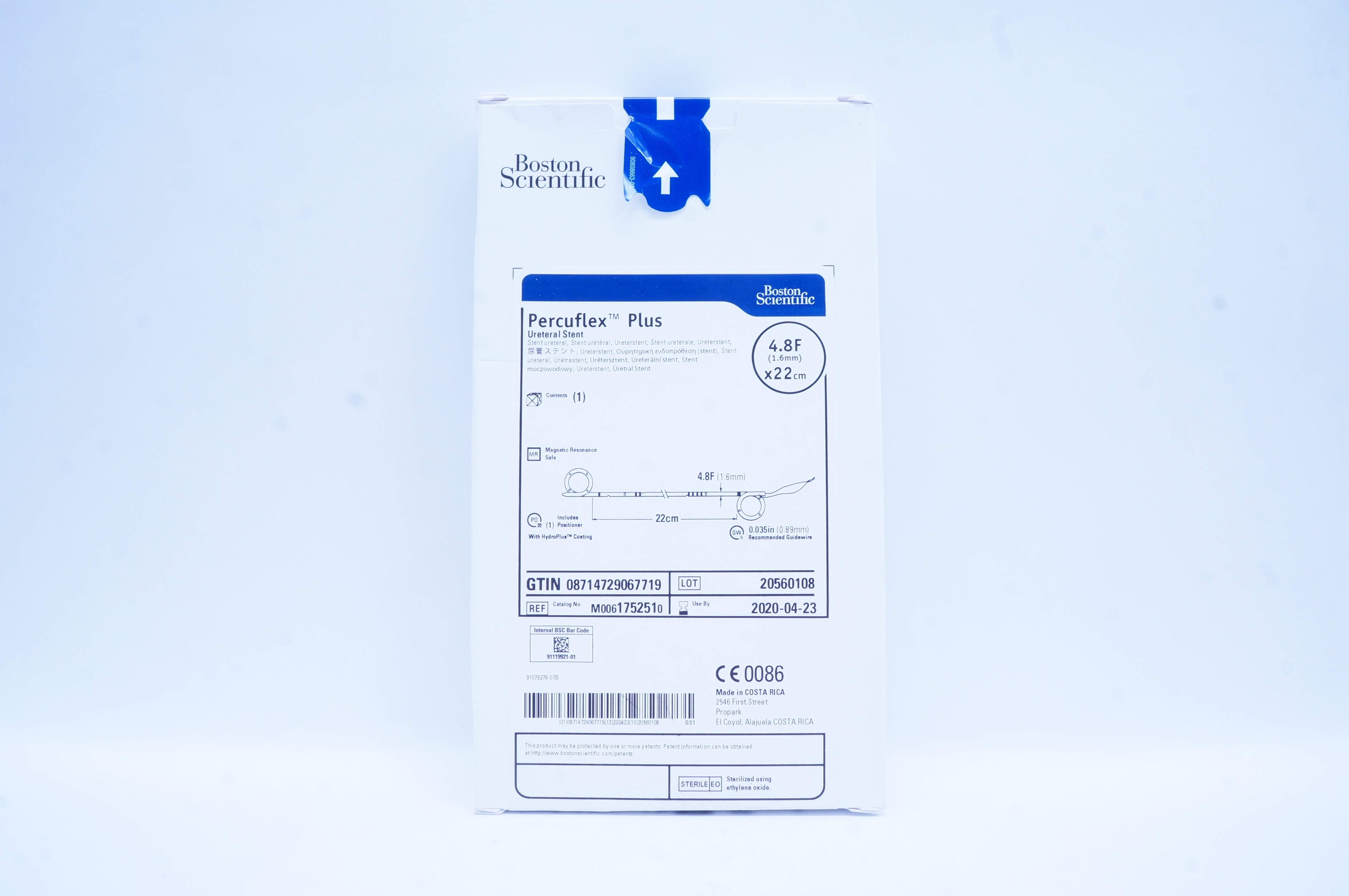 Boston Scientific M0061752510 Percuflex Plus Ureteral Stnt 4.8F x 22 cm (x)