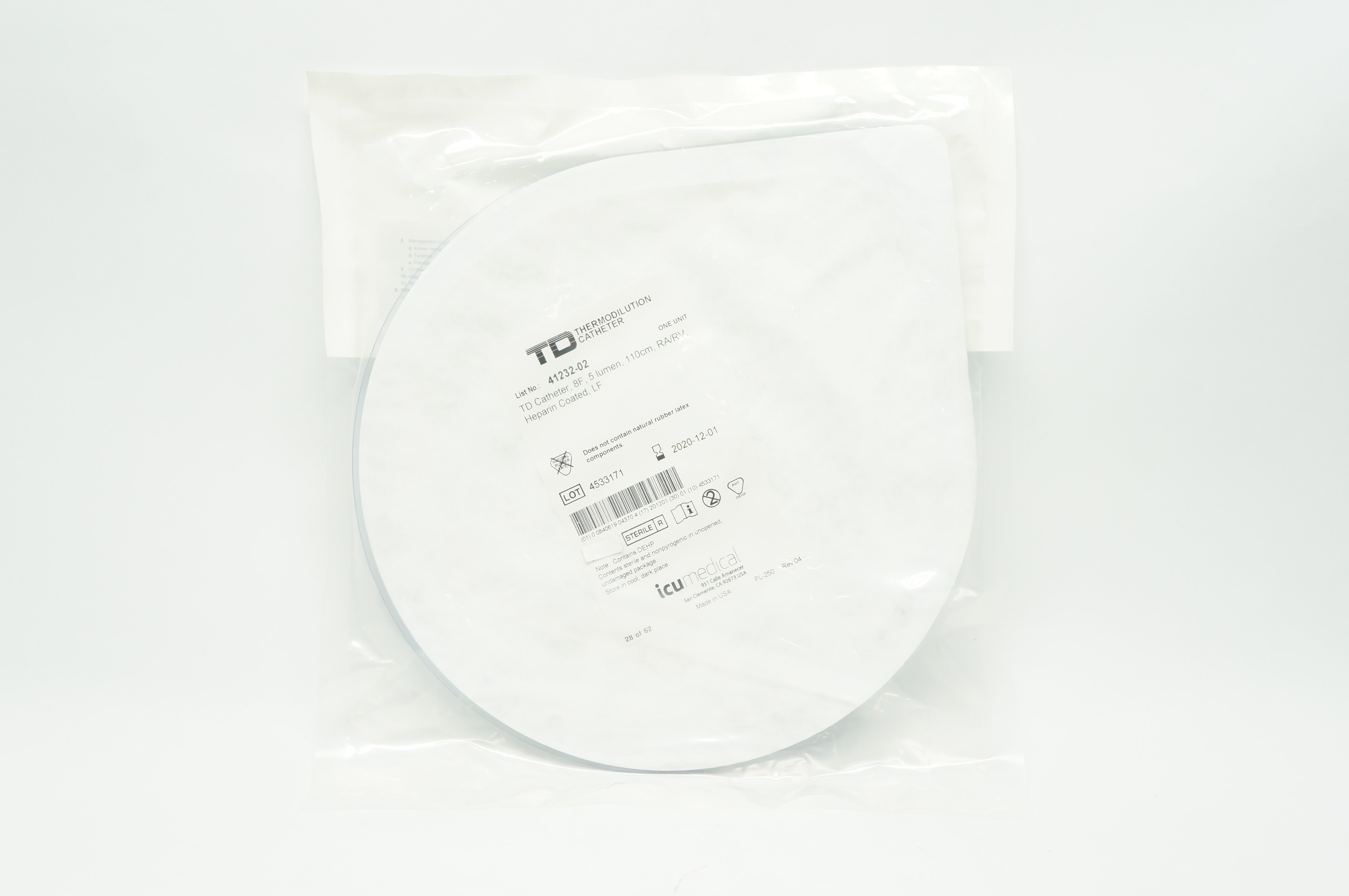 ICU Medical 41232-02 Thermodilution Catheter 8F x 110cm (x)