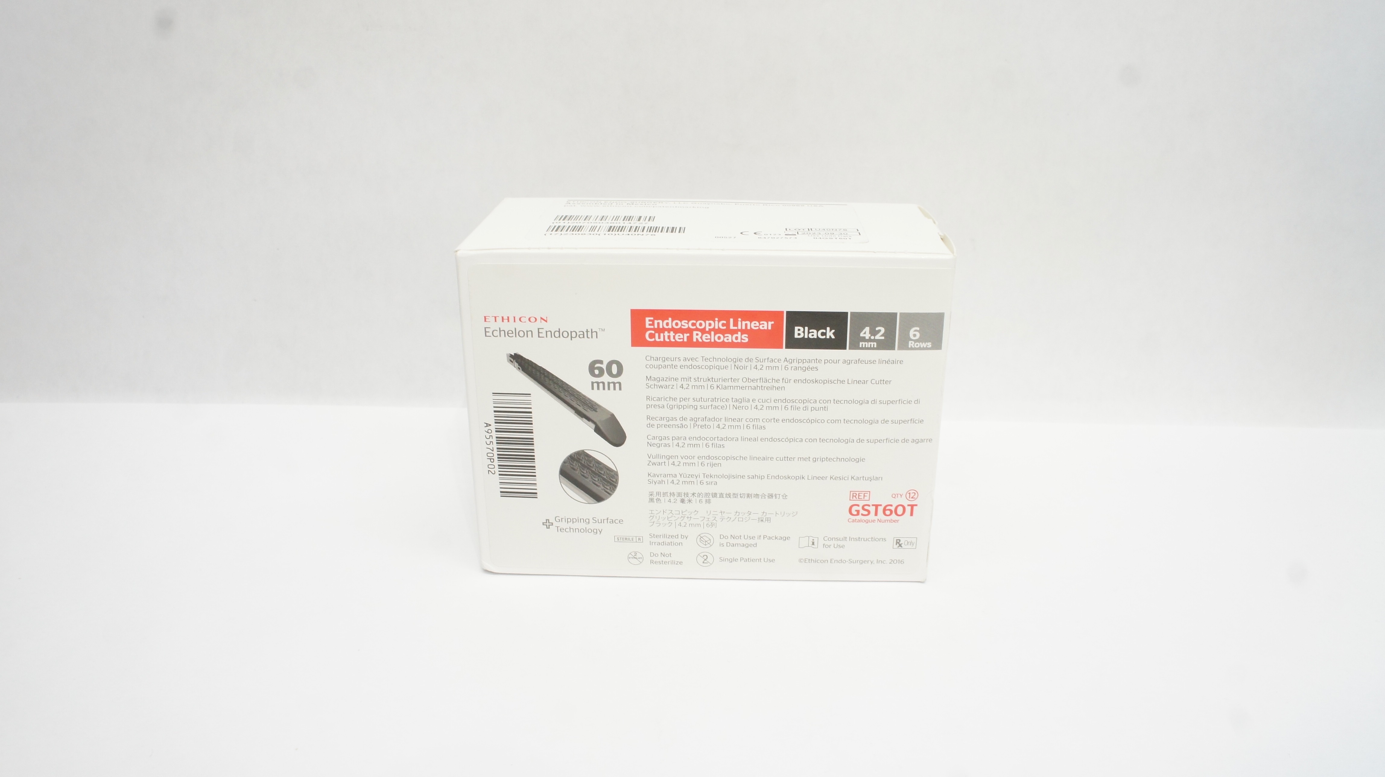 Ethicon GST60T Endopath Echelon Reloads, 60mm x 4.2mm, 6 Rows (x) - Box of 12