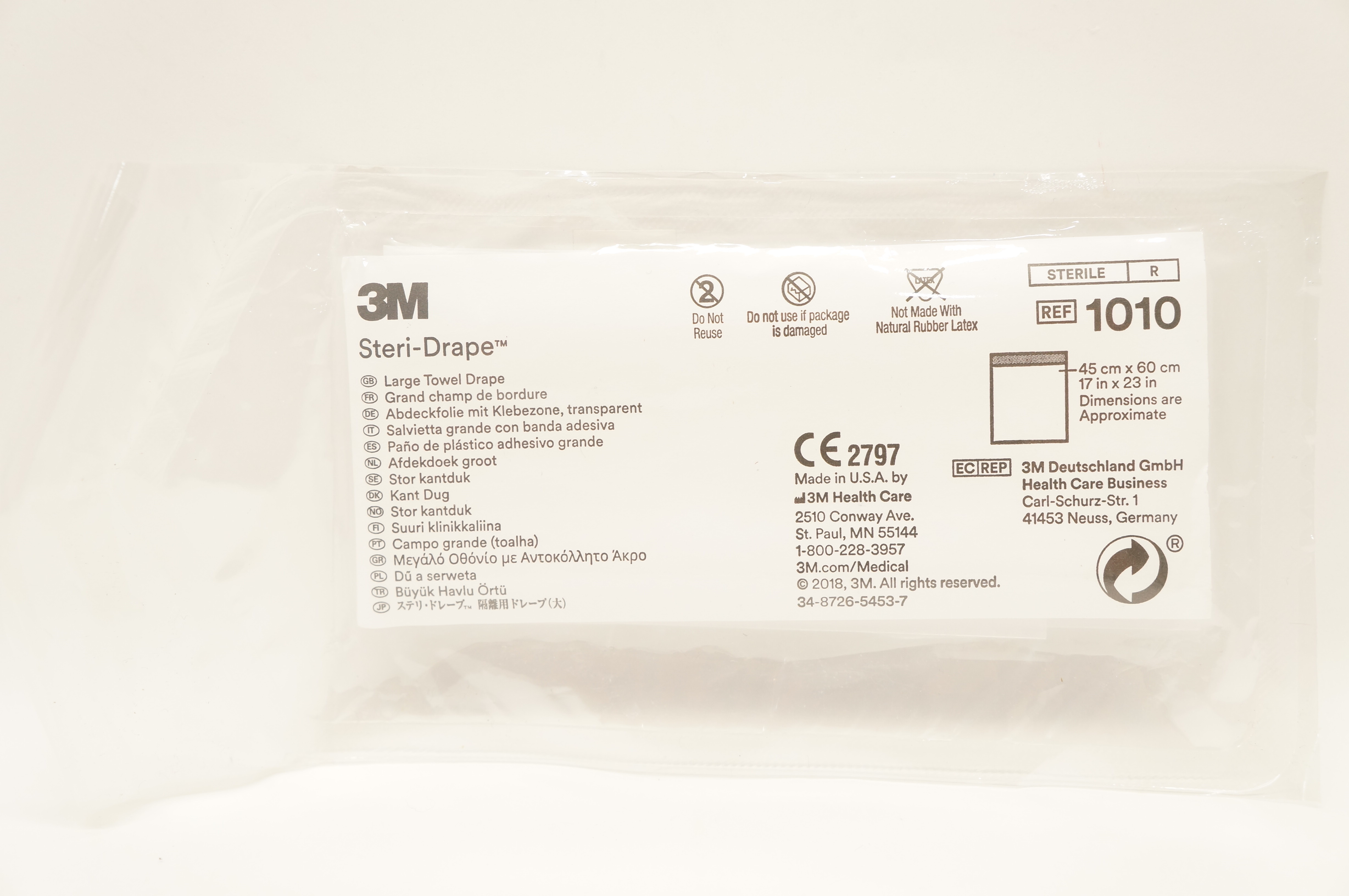 3M 1010 Steri-Drape Large Towel Drape 17 inch x 23 inch