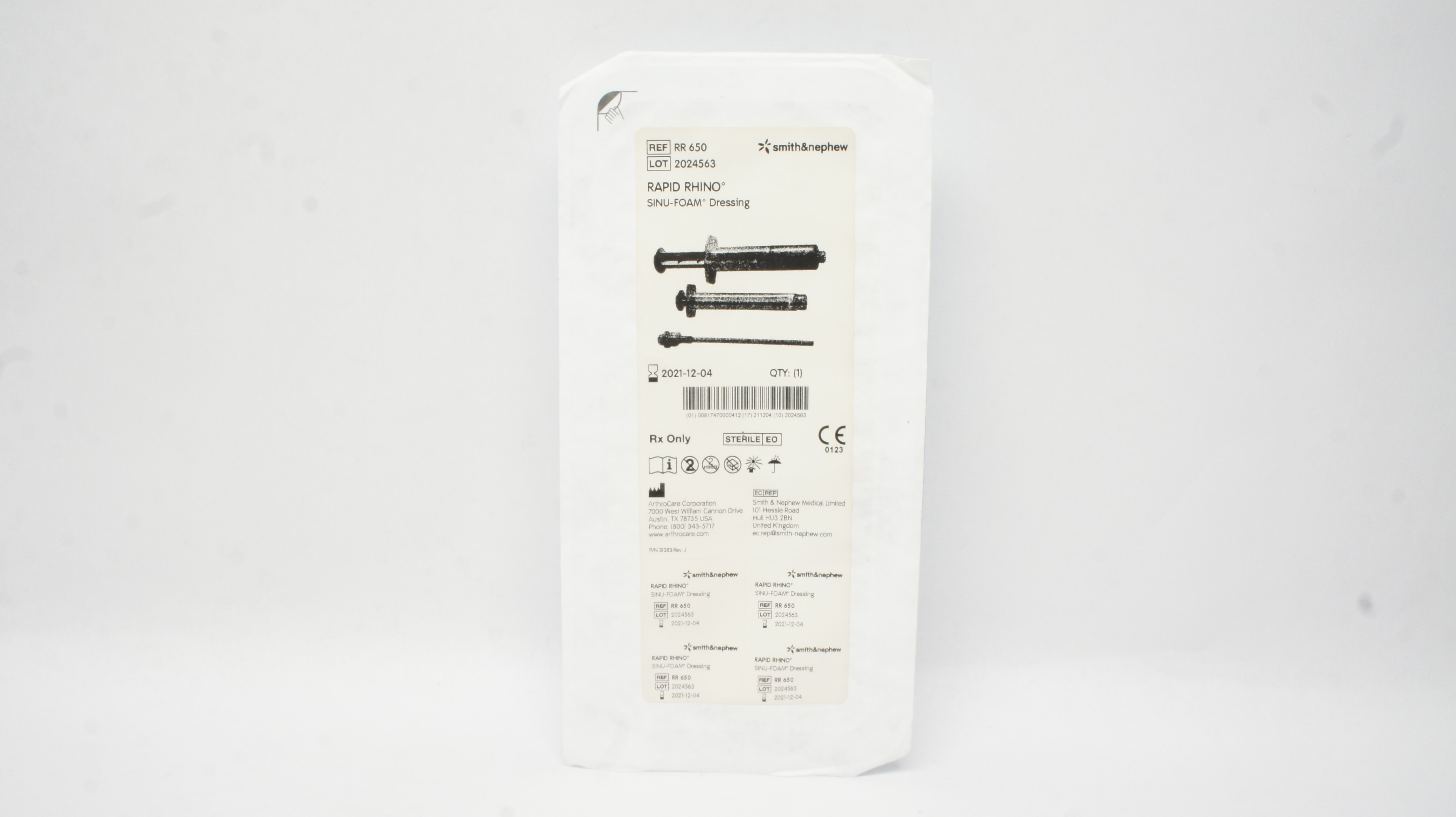 Smith&Nephew RR650 Rapid Rhino Sinu-Foam Dressing (x)