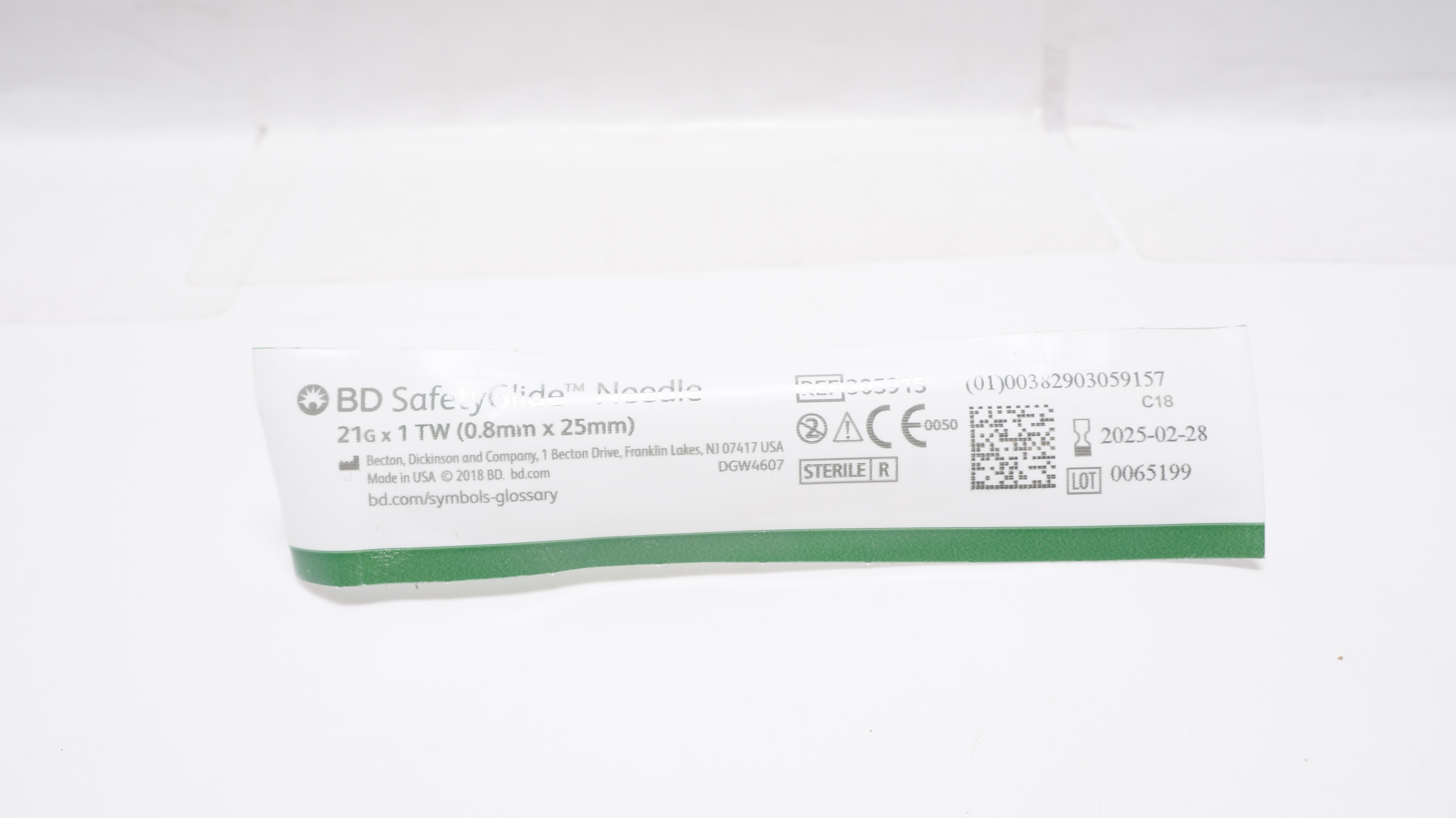 BD 305915 SafetyGlide Ndle. 21G x 1TW