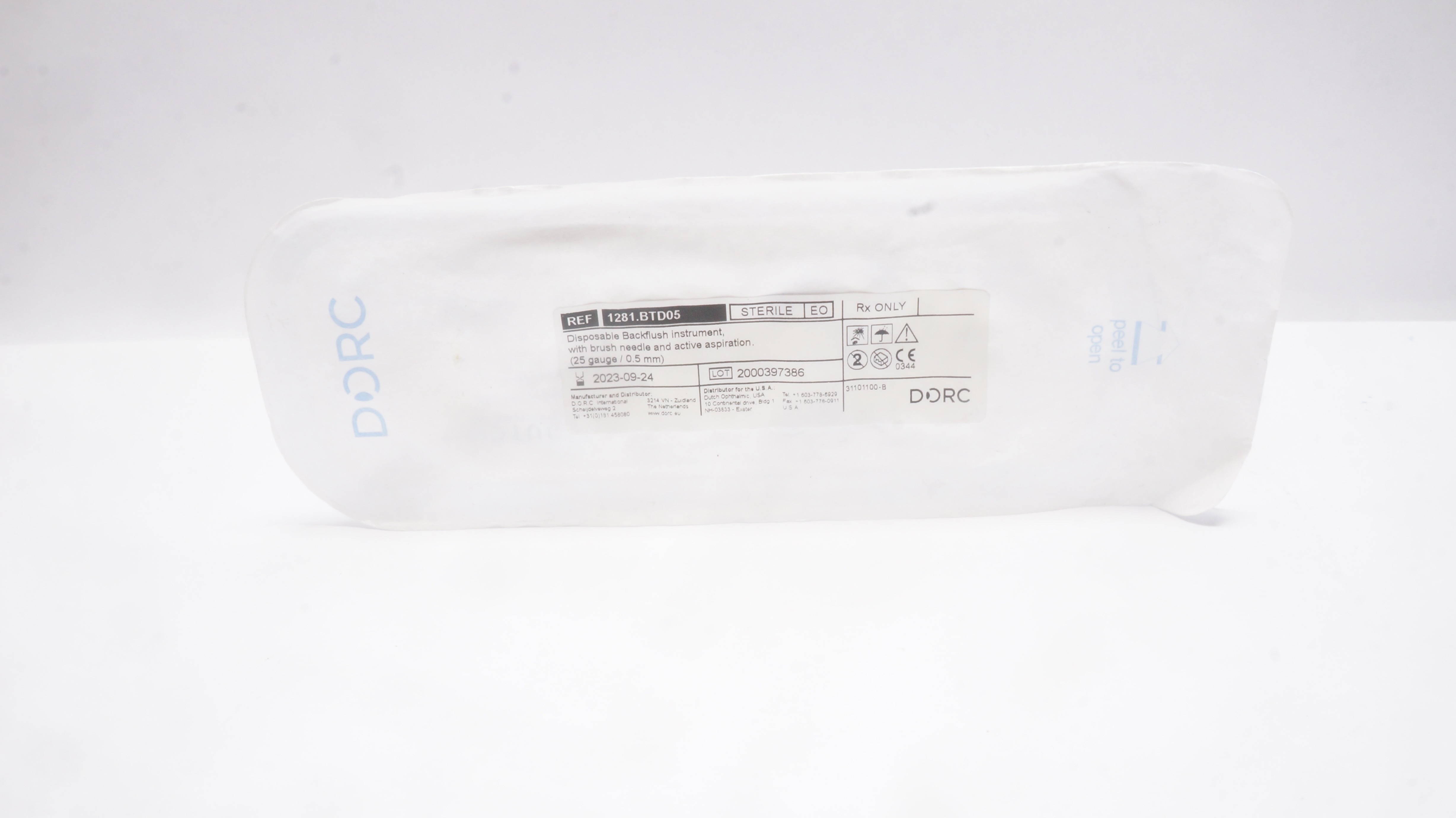 DORC 1281.BTD05 Disposable Backflush Instrument 25ga x 0.5mm (x)
