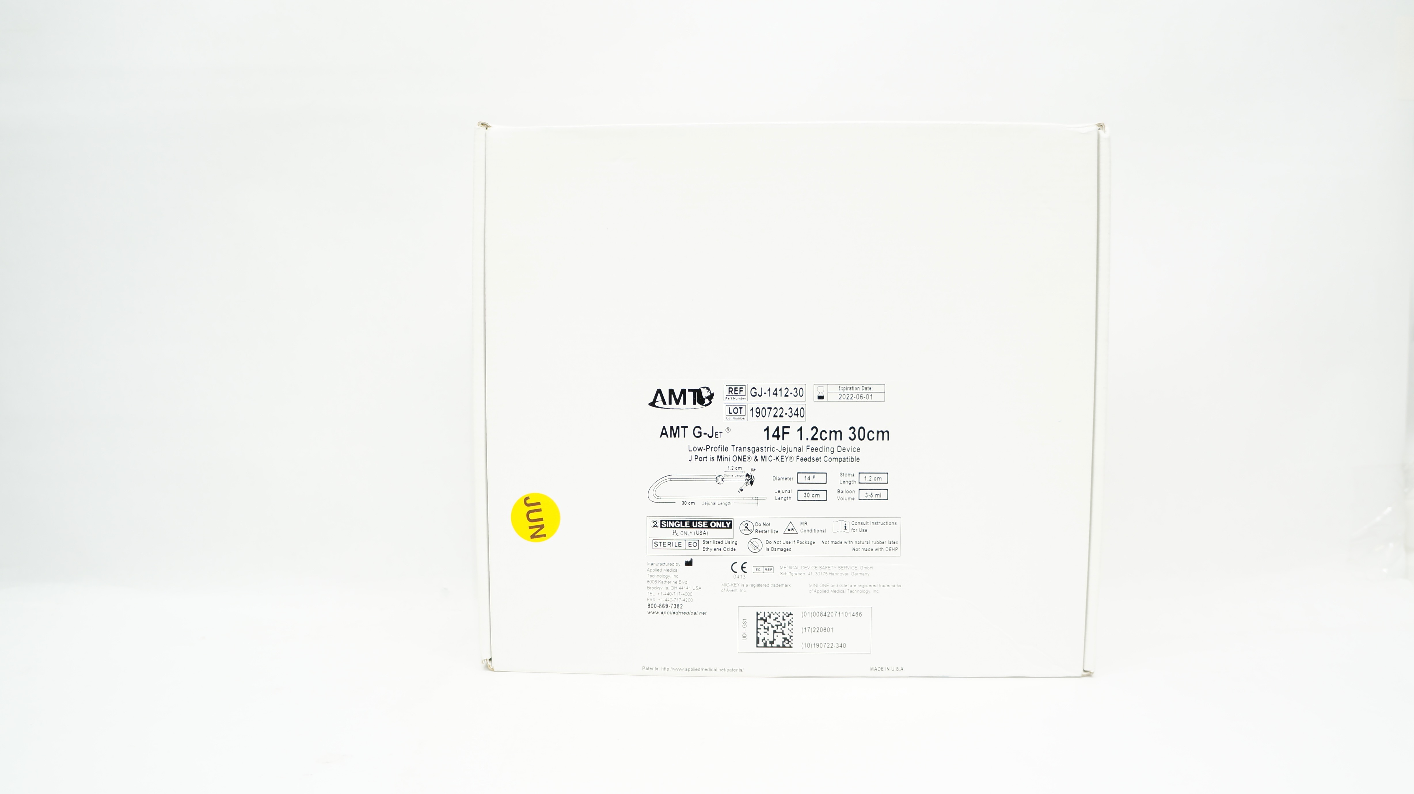 Applied Medical GJ-1412-30 Transgastric-Jejunal Feeding Device 14F x 1.2x30cm(x)