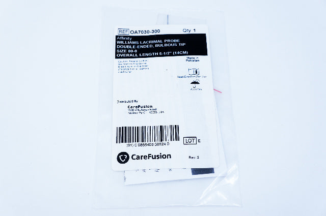 Carefusion OA7030-300 Williams Lacrimal Probe Double-Ended, Size 00-0, L. 5-1/2