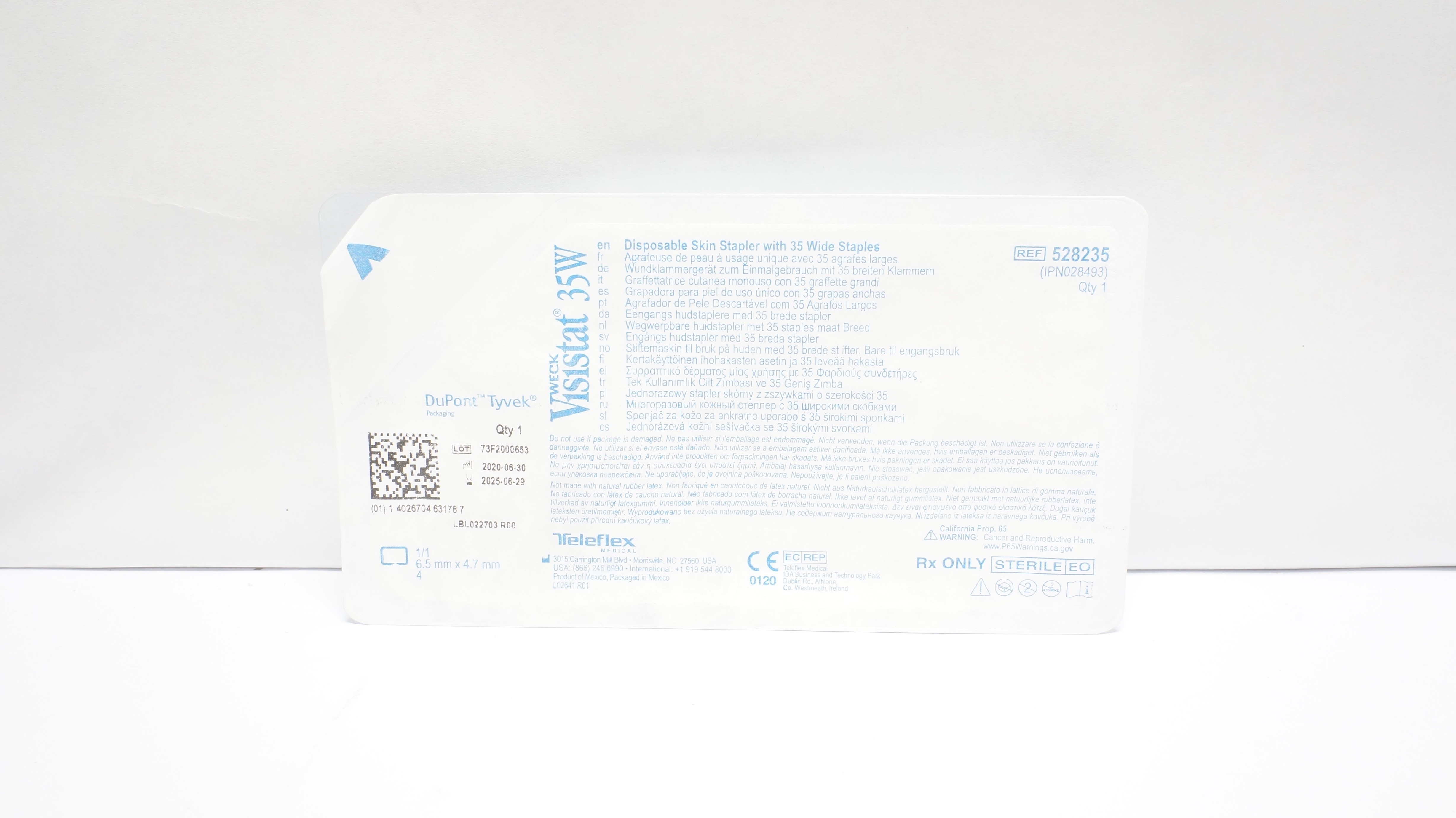 Teleflex 528235 Weck Visistat Disposable Skin Stapler With 35 Wide Staples (x)