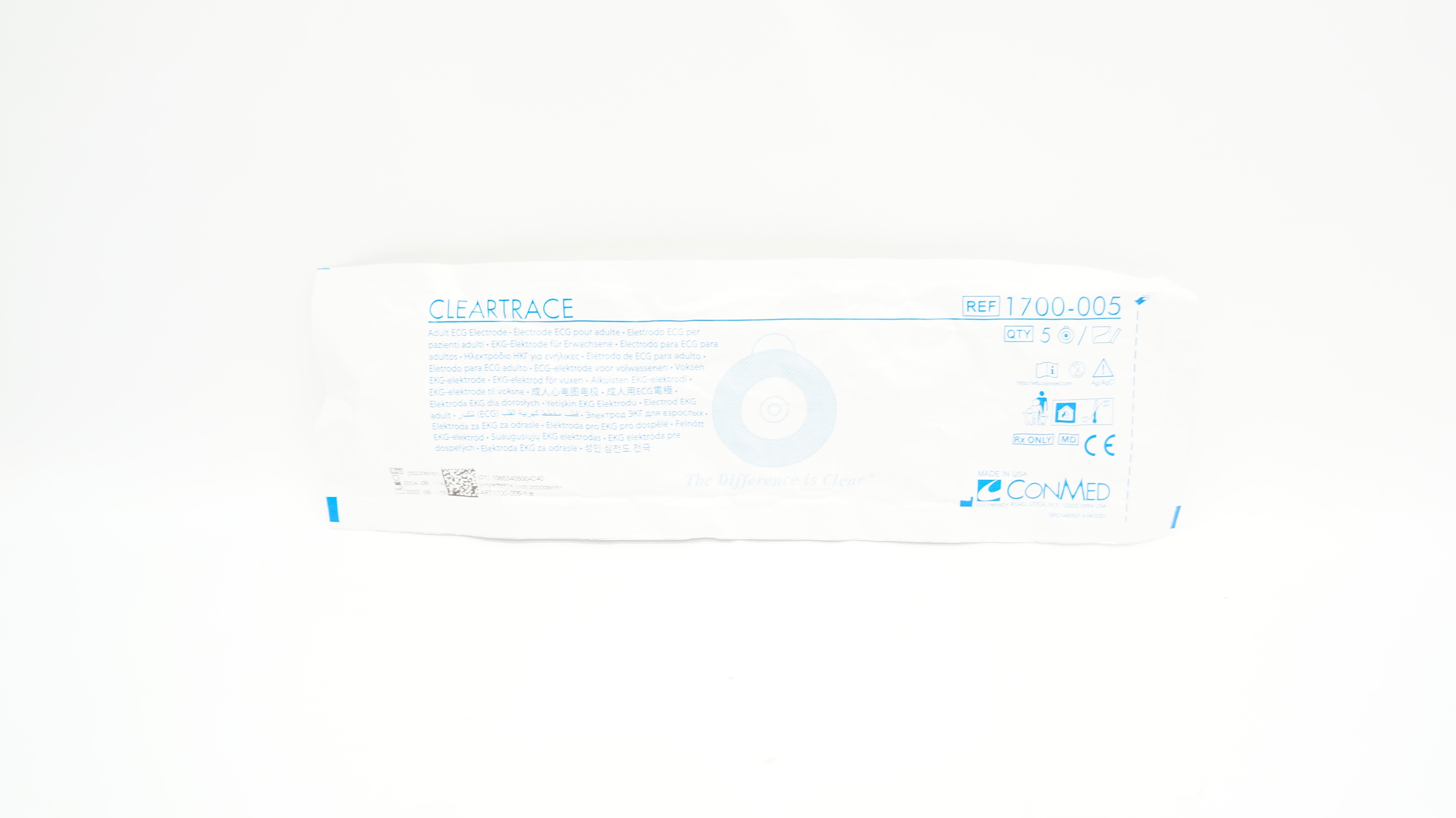 ConMed 1700-005 Cleartrace Adult ECG Electrode - Pack of 5