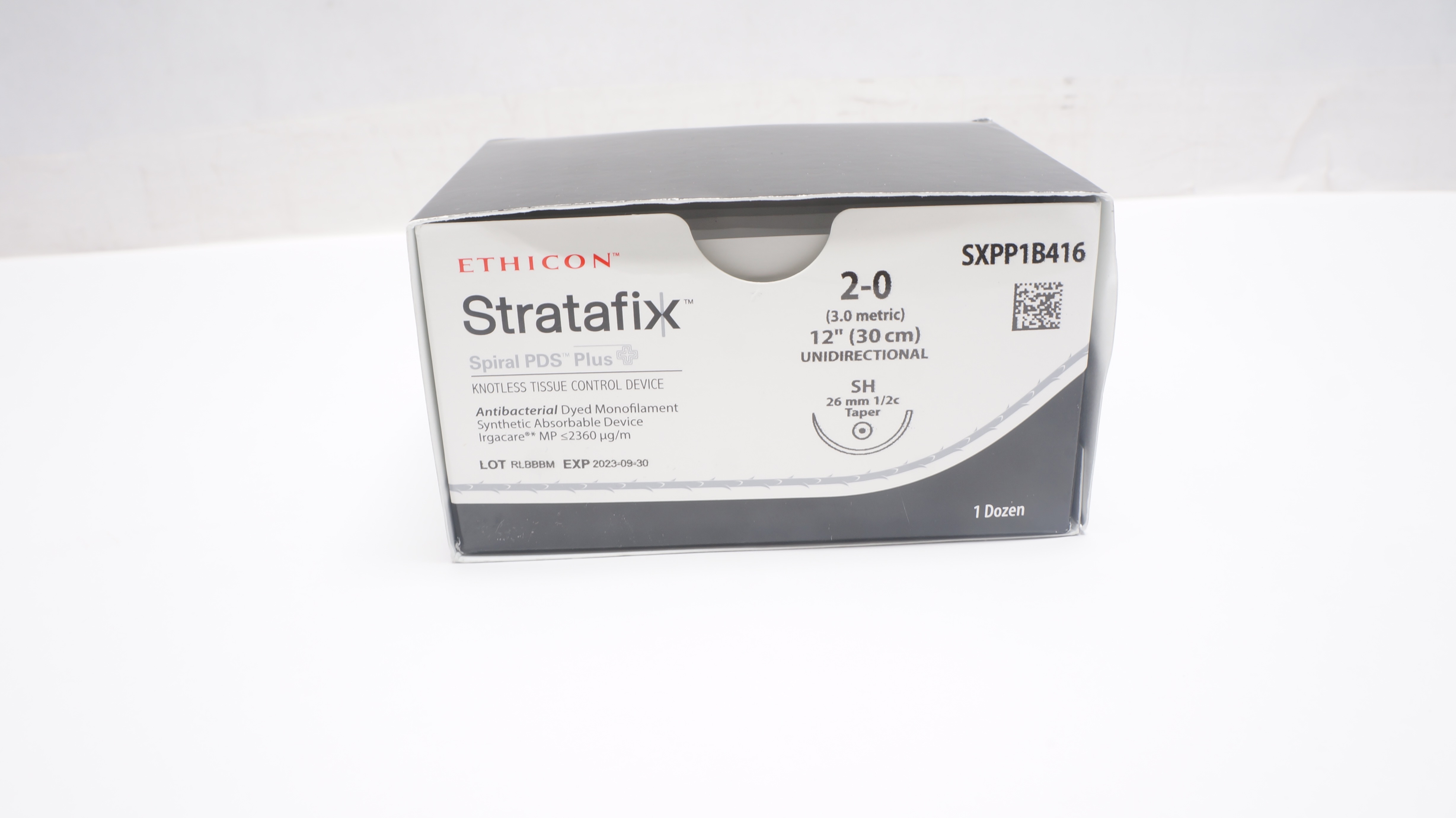 Ethicon SXPP1B416 2-0 STRATAFIX PDS Plus SH 26mm 1/2c Taper 12inch(x) -Box of 12