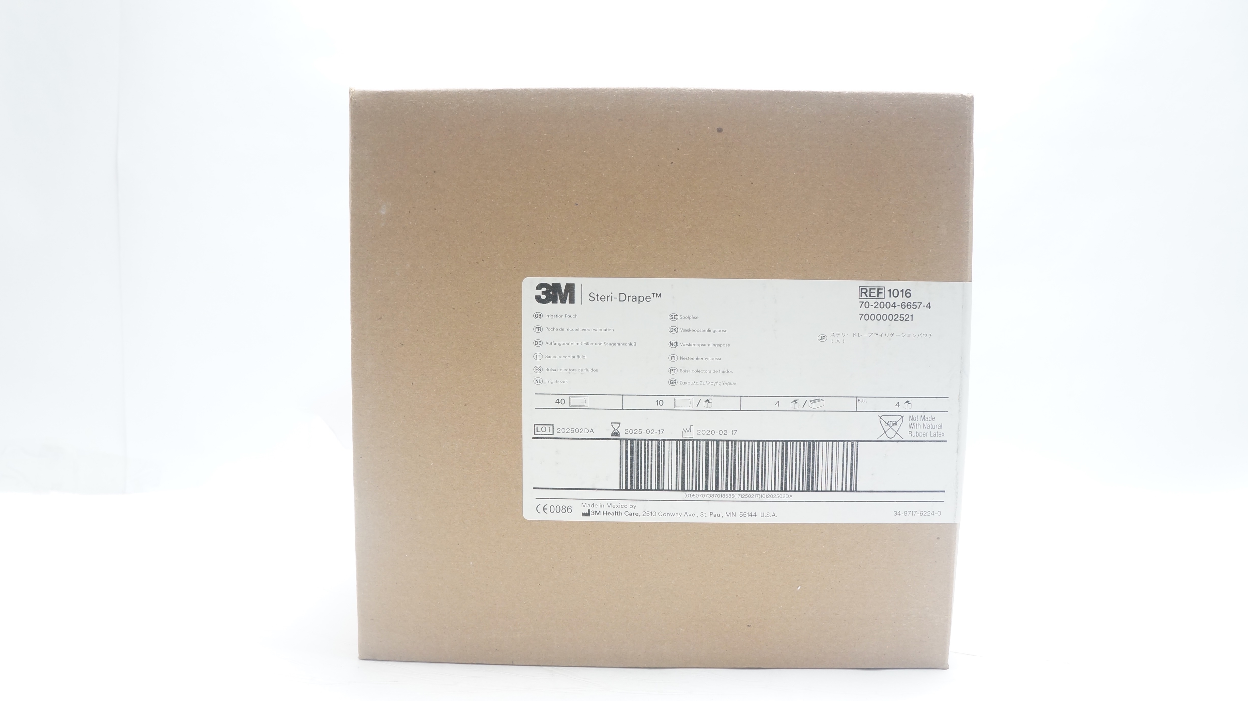 3M 1016 Steri-Drape Irrigation Pouch 19inch x 23 inch (x) - Case of 40