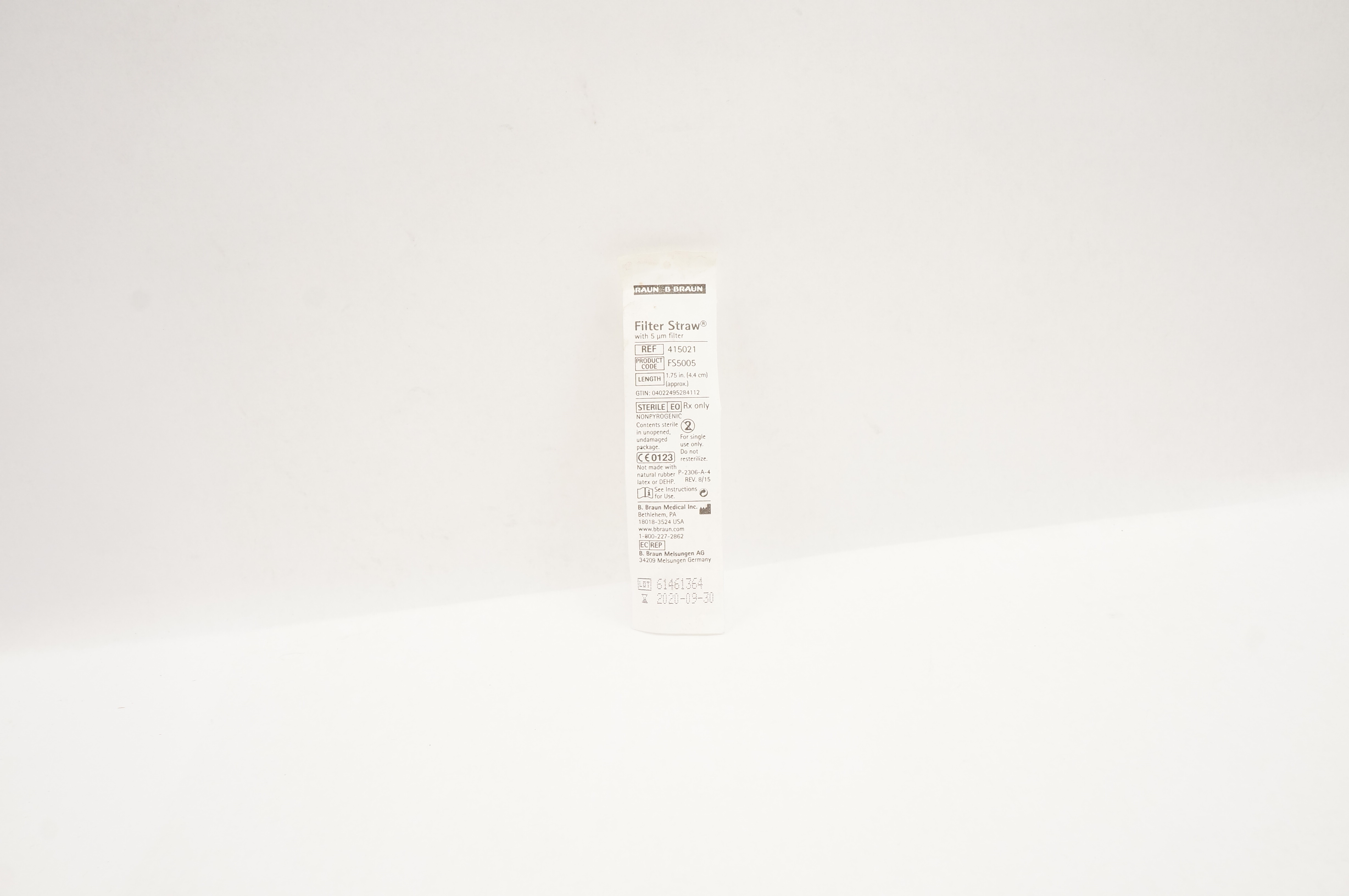 B.Braun Medical 415021 Filter Straw with 5μm Filter Length 1.7inch (x)