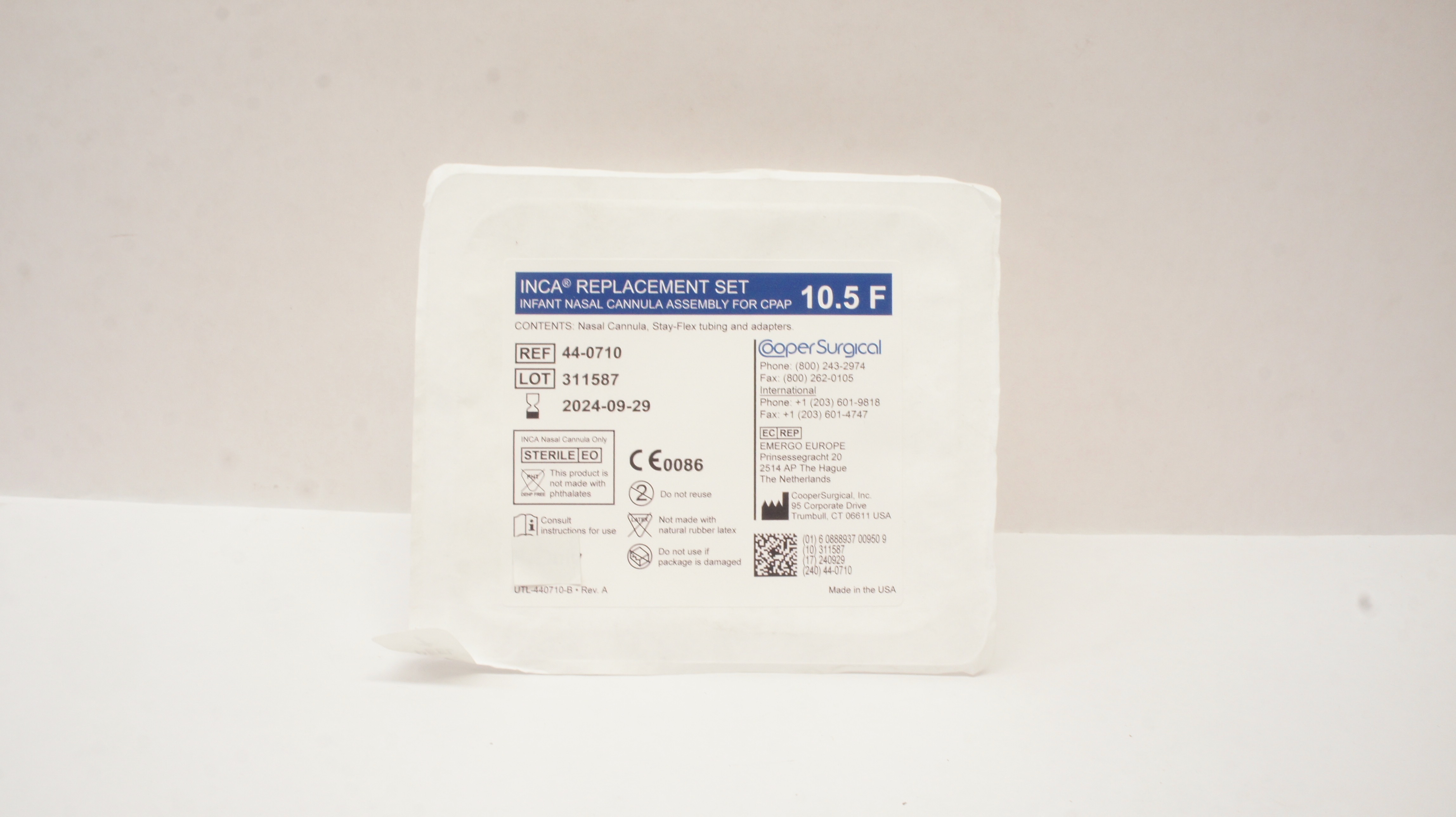 CooperSurgical 44-0710 Inca Replacement Set  Base Cannula 10.5F