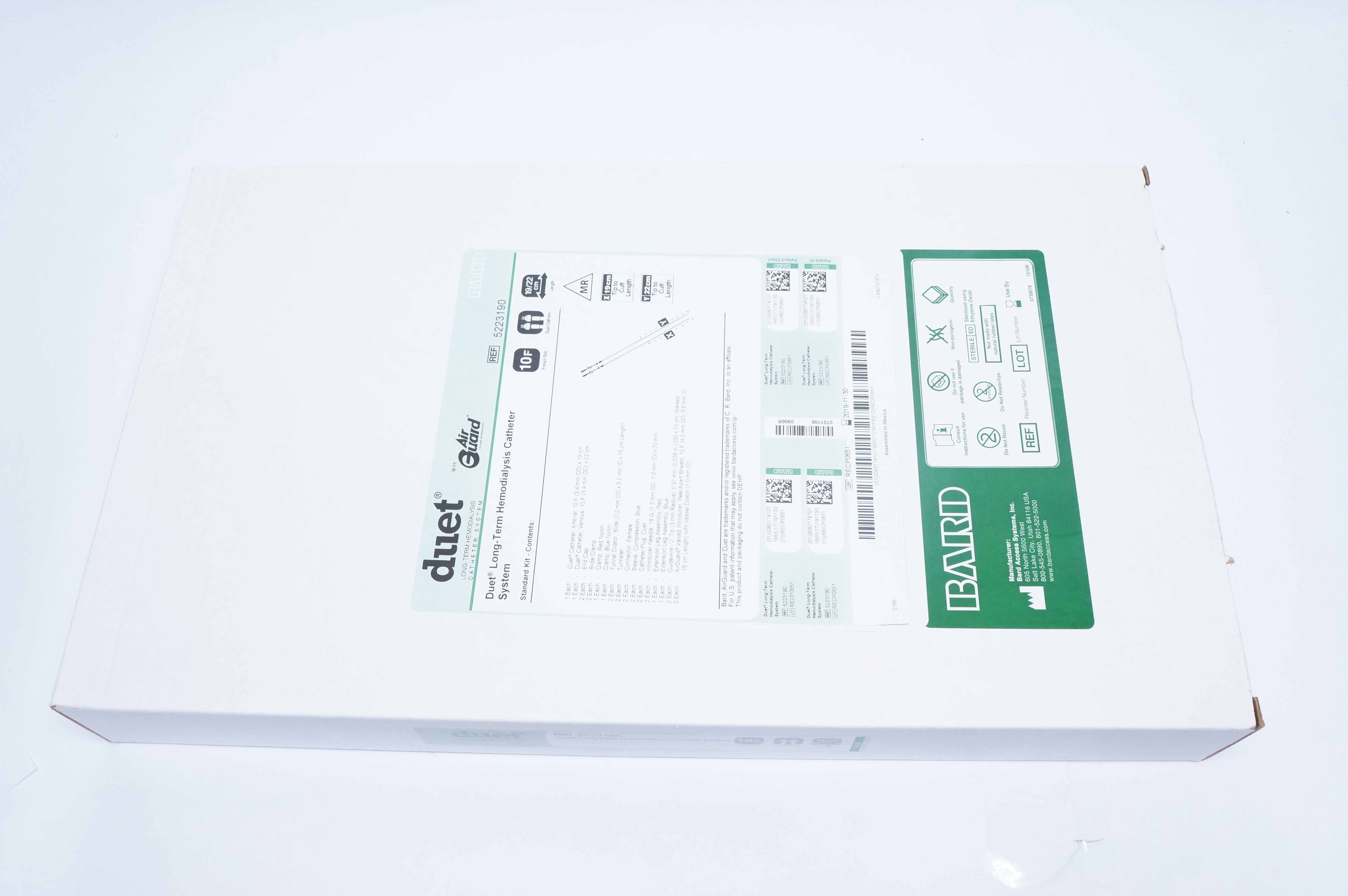 Bard 5223190 Duet Long-Term Hemodialysis Cath. System 10F (x)