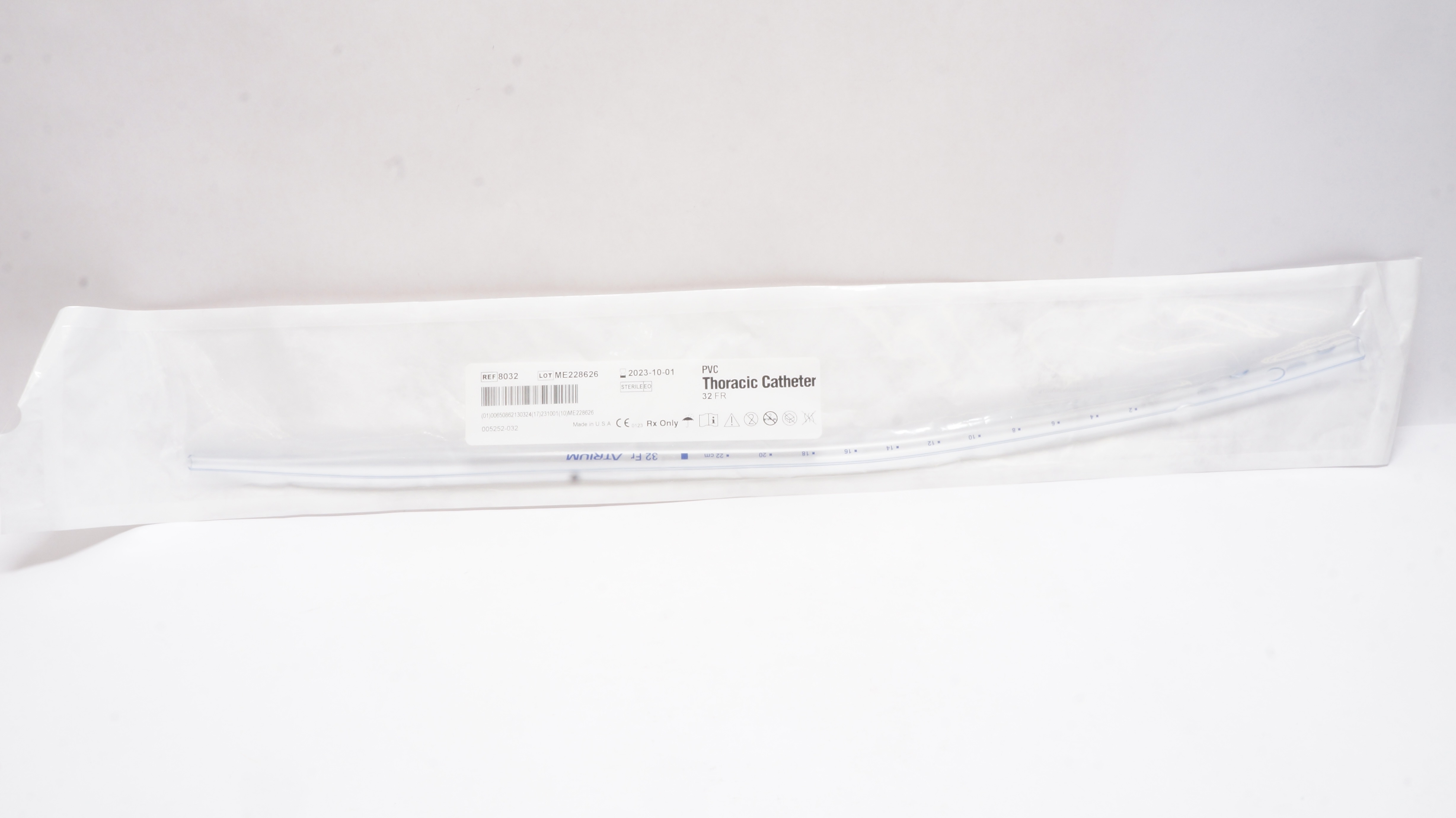 Atrium 8032 PVC Thoracic Cath. 32 Fr