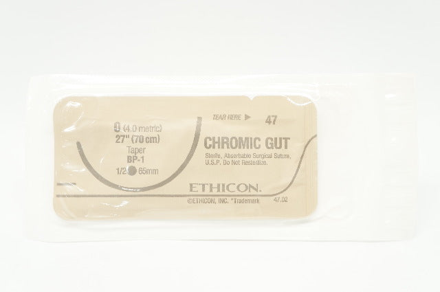Ethicon 47 Chromic Gut Taper BP-1 1/2 65mm, 27inch (x)