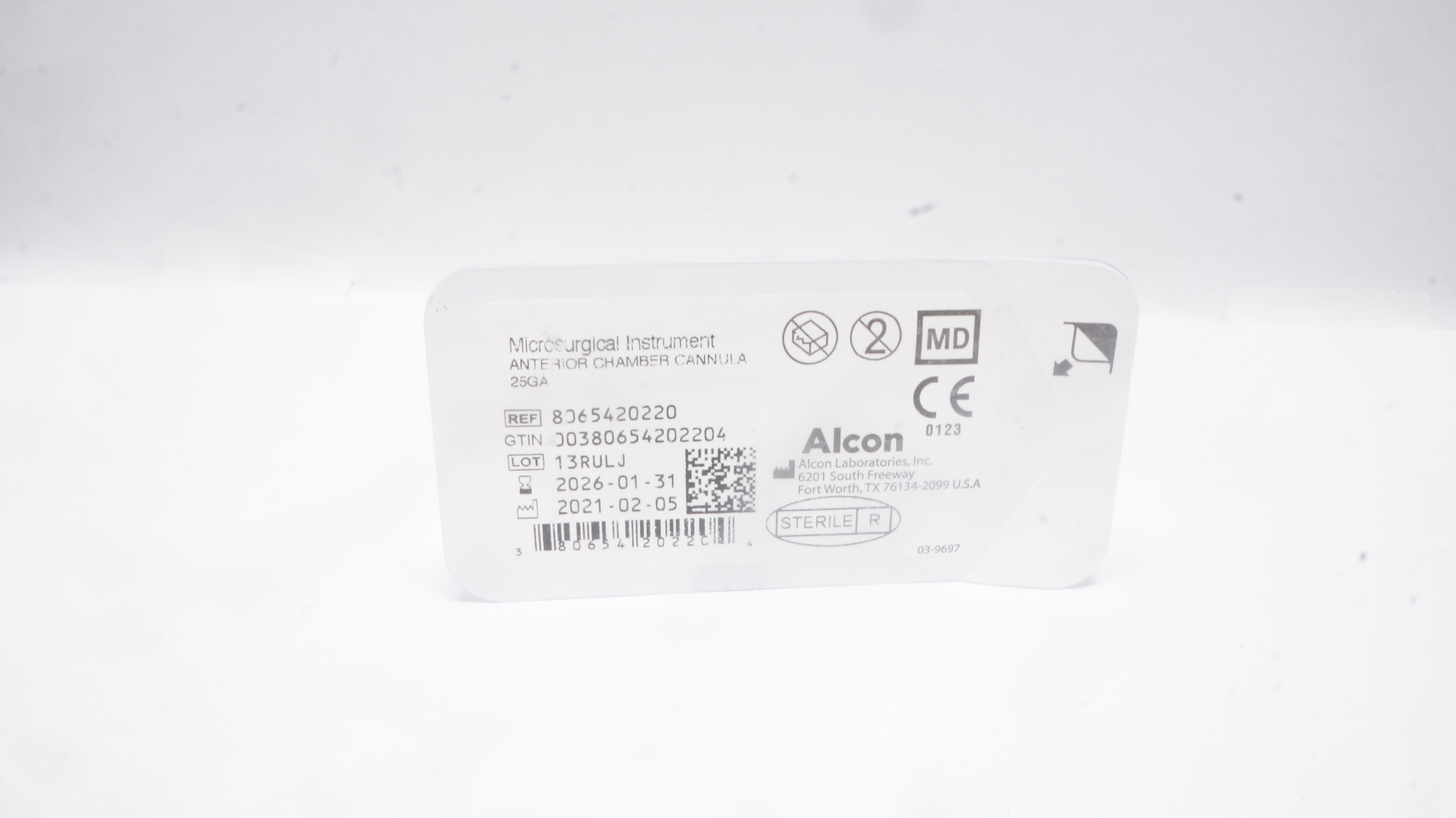 Alcon 8065420220 Microsurgical Instrument Anterior Chamber Cannula 25GA