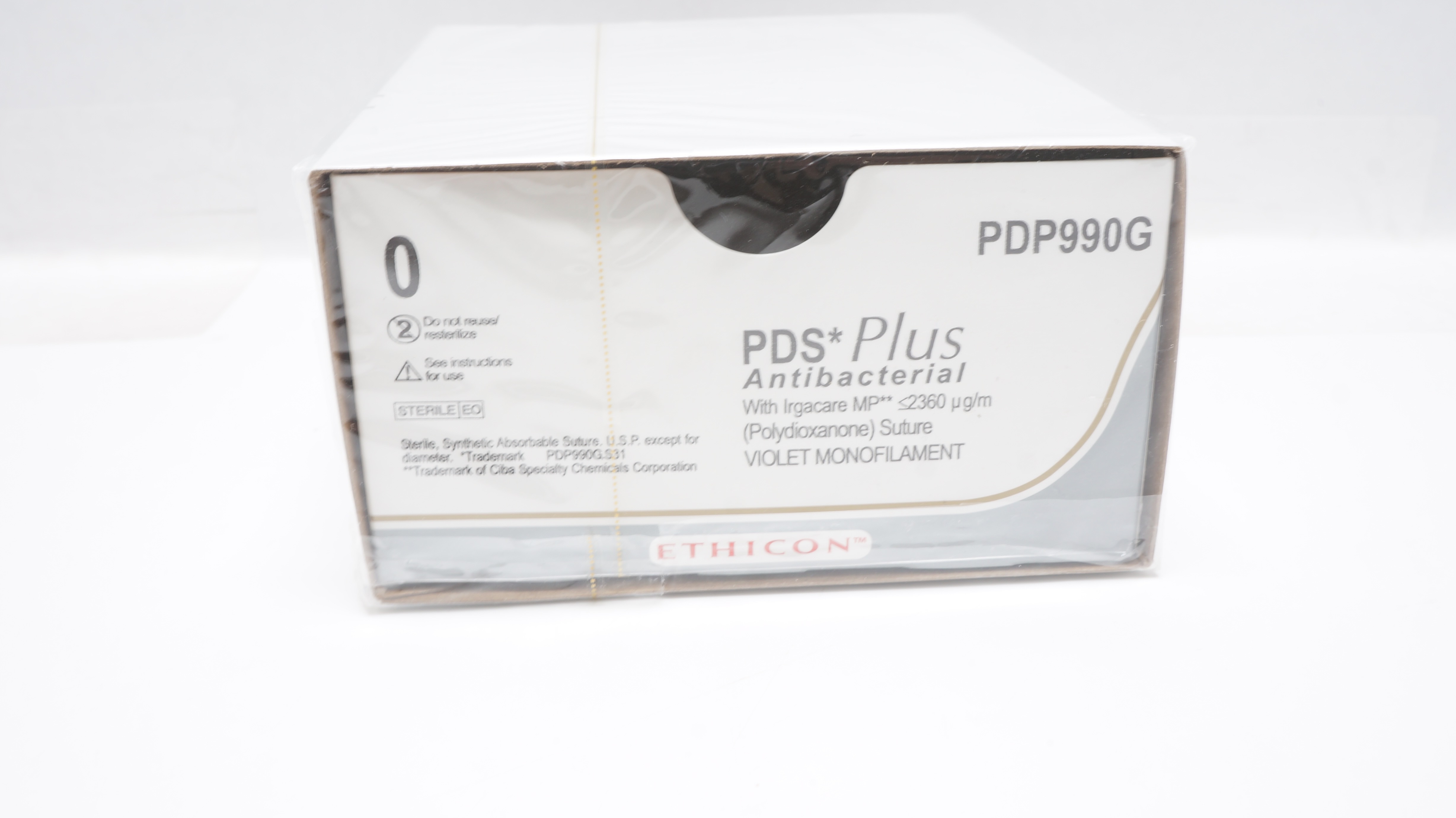 Ethicon PDP990G 0 PDS Plus Stre CTX 48mm 1/2c Taper 60inch (x) - Box of 12